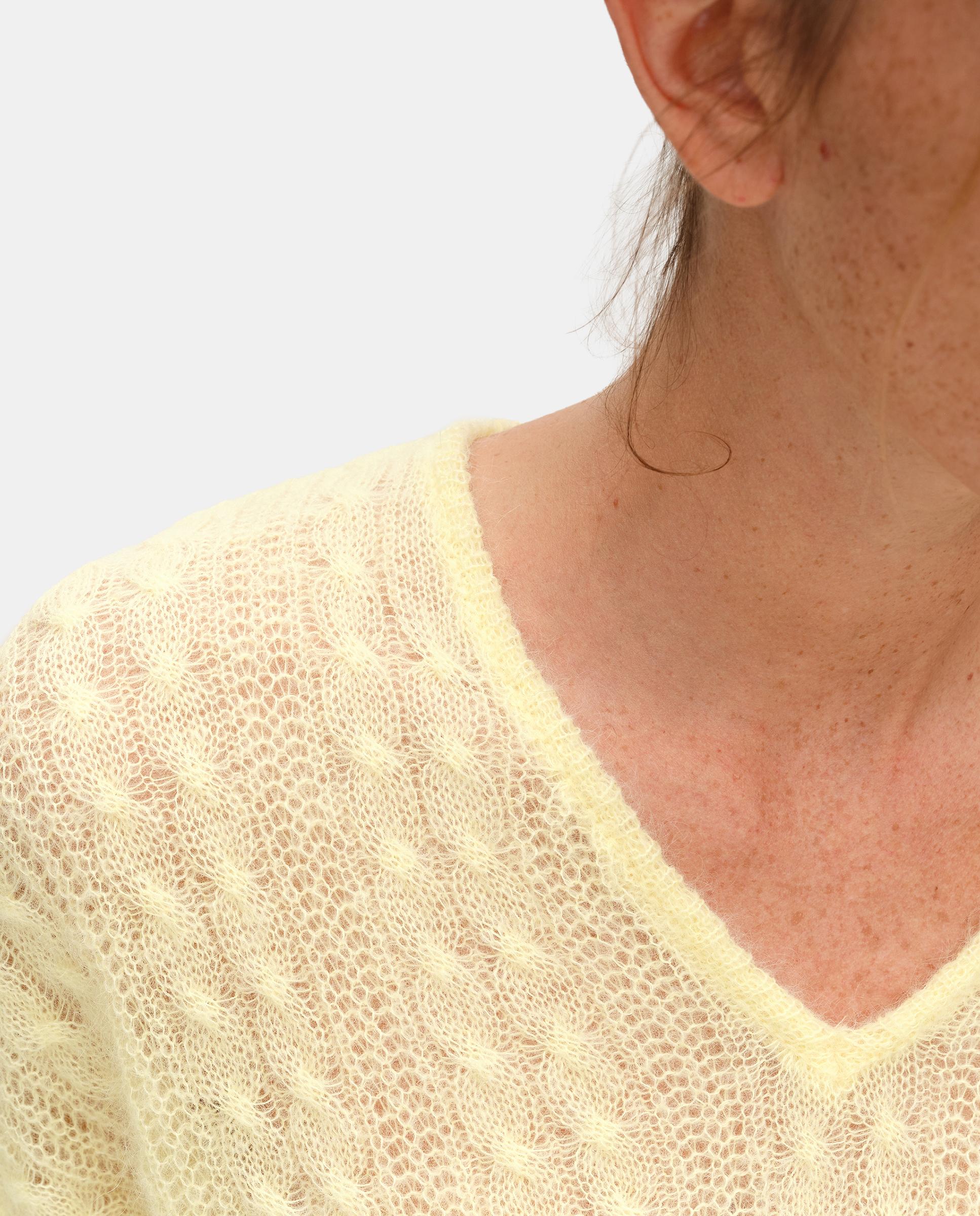 Camisola Mohair Boxy Amarelo-3