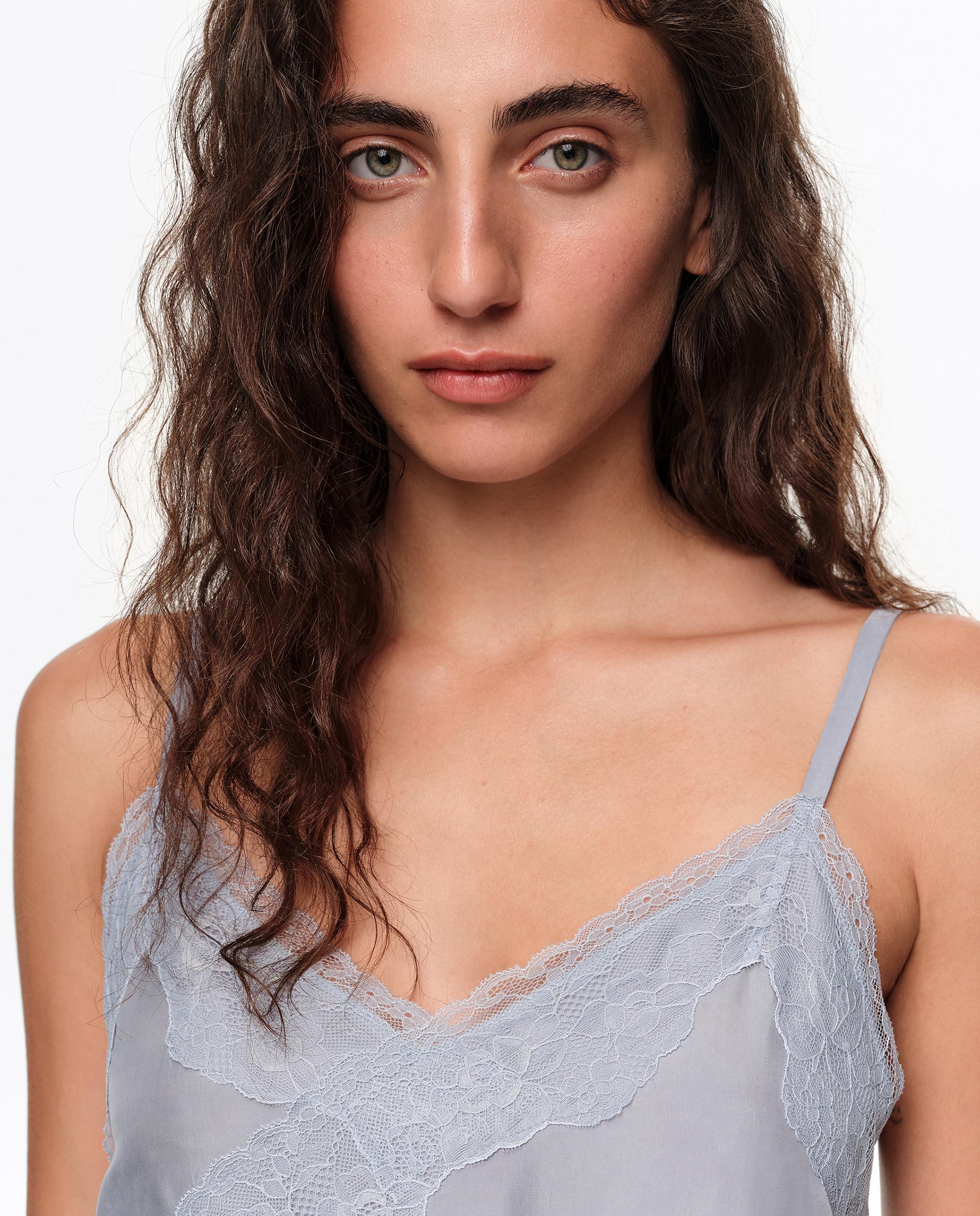 Top Lingerie com Rendas Azul-claro-2