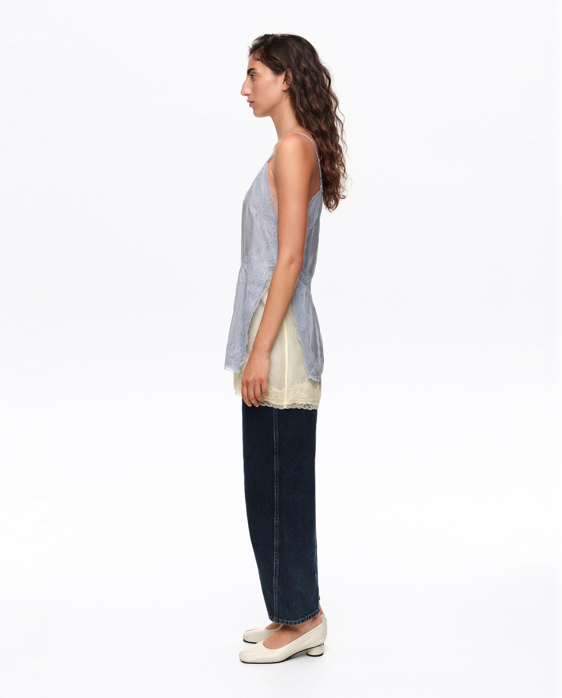 Top Lingerie com Rendas Azul-claro-3