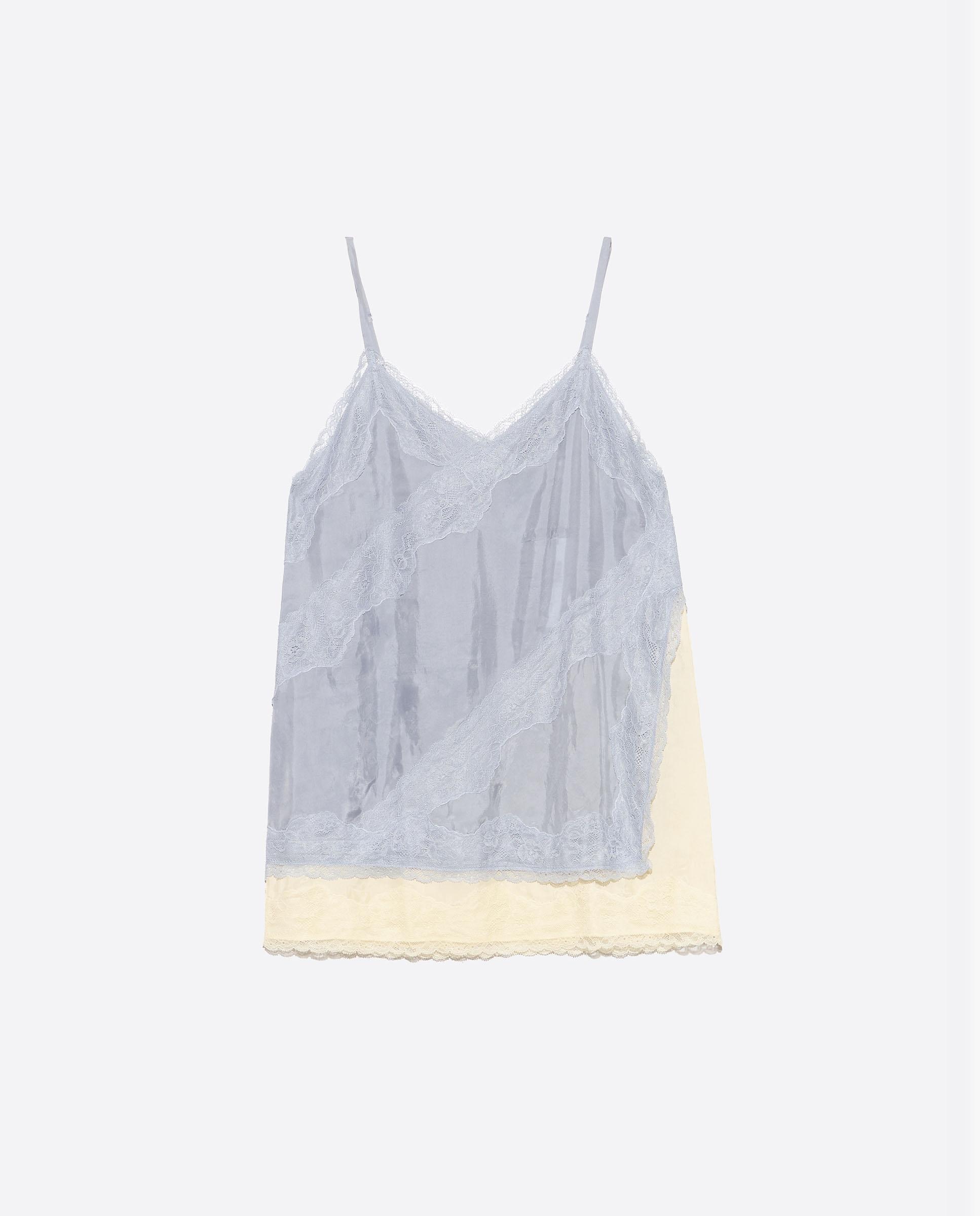 Top Lingerie com Rendas Azul-claro-5