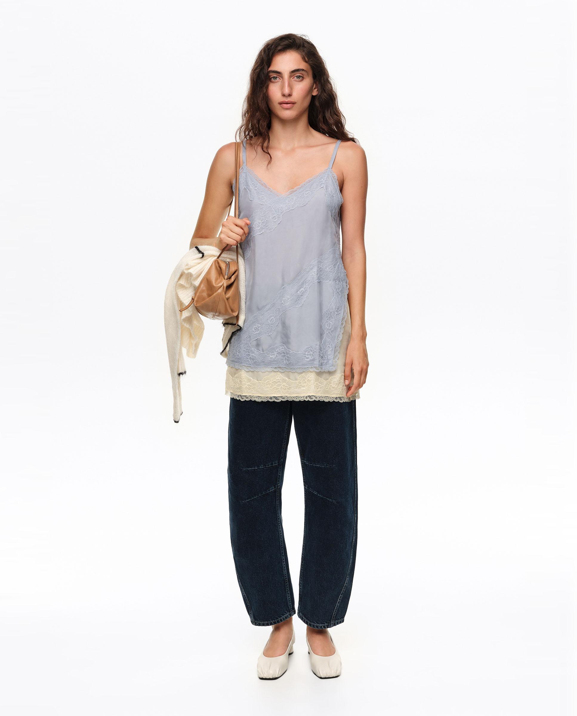 Top Lingerie com Rendas Azul-claro-6
