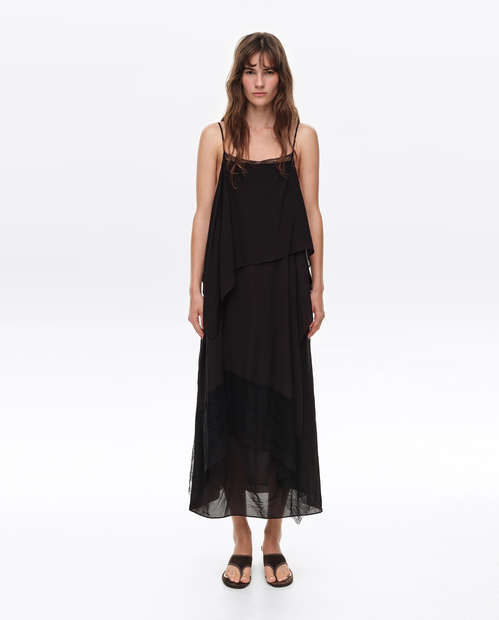 Imagem 0 de Vestido Fluido com Capas