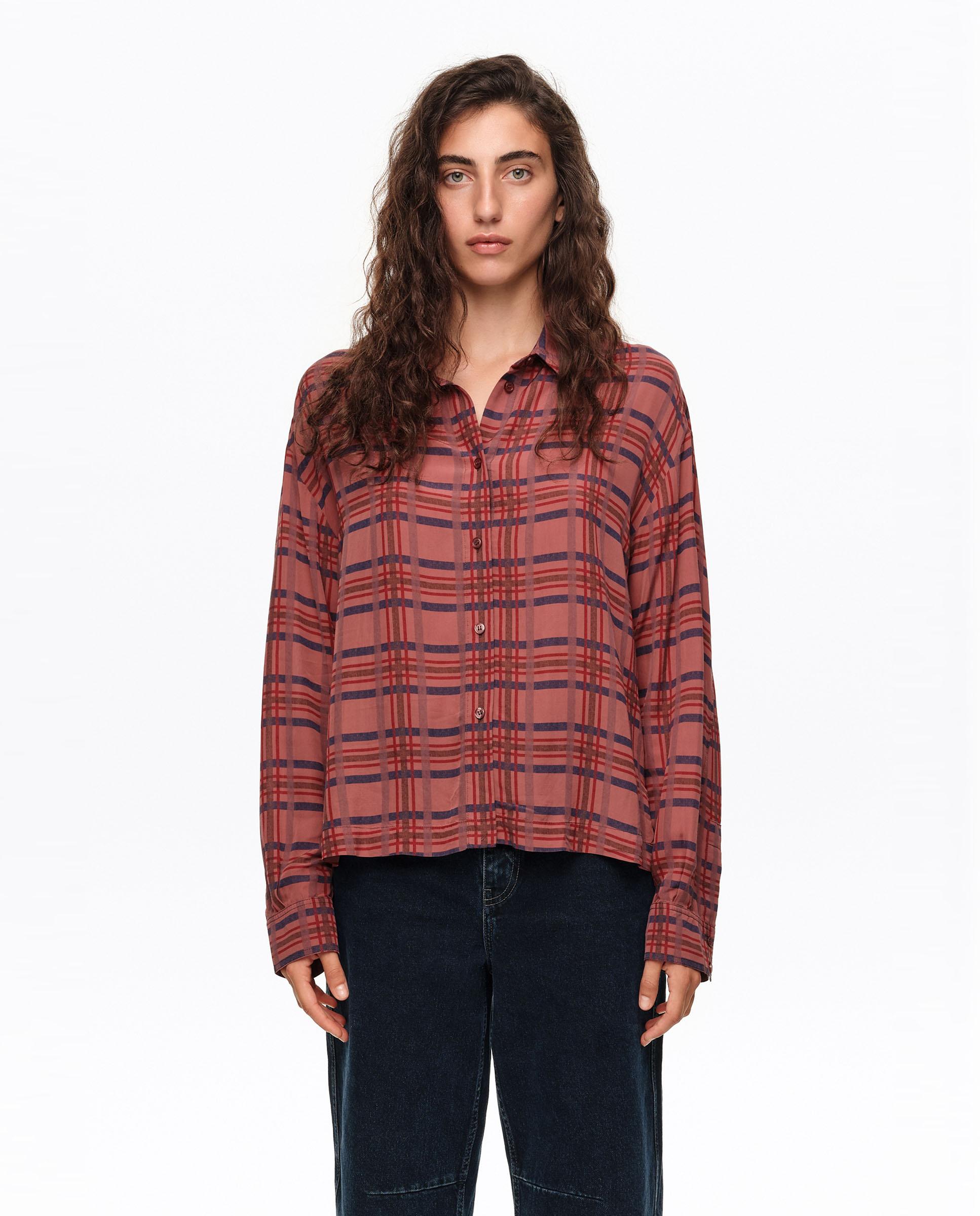 Imagem 0 de Camisa Fluída Boxy Aos Quadrados