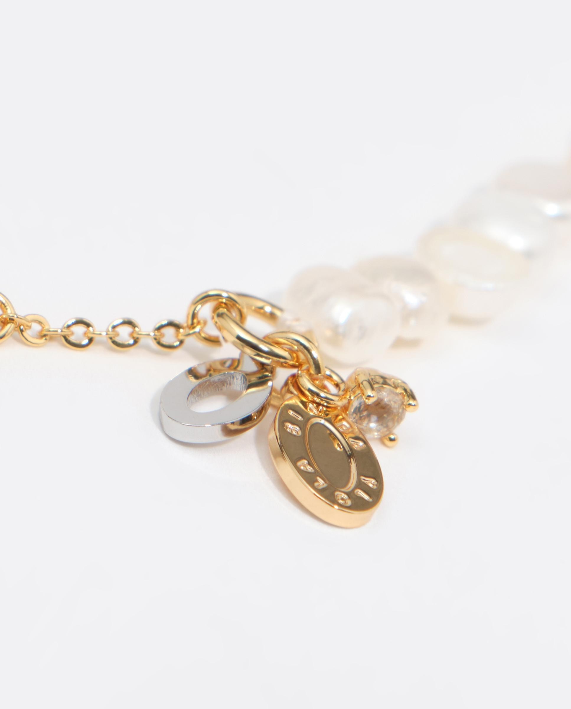 Pulseira de Pérolas Naturais com Logo Ovalado Pérola-3