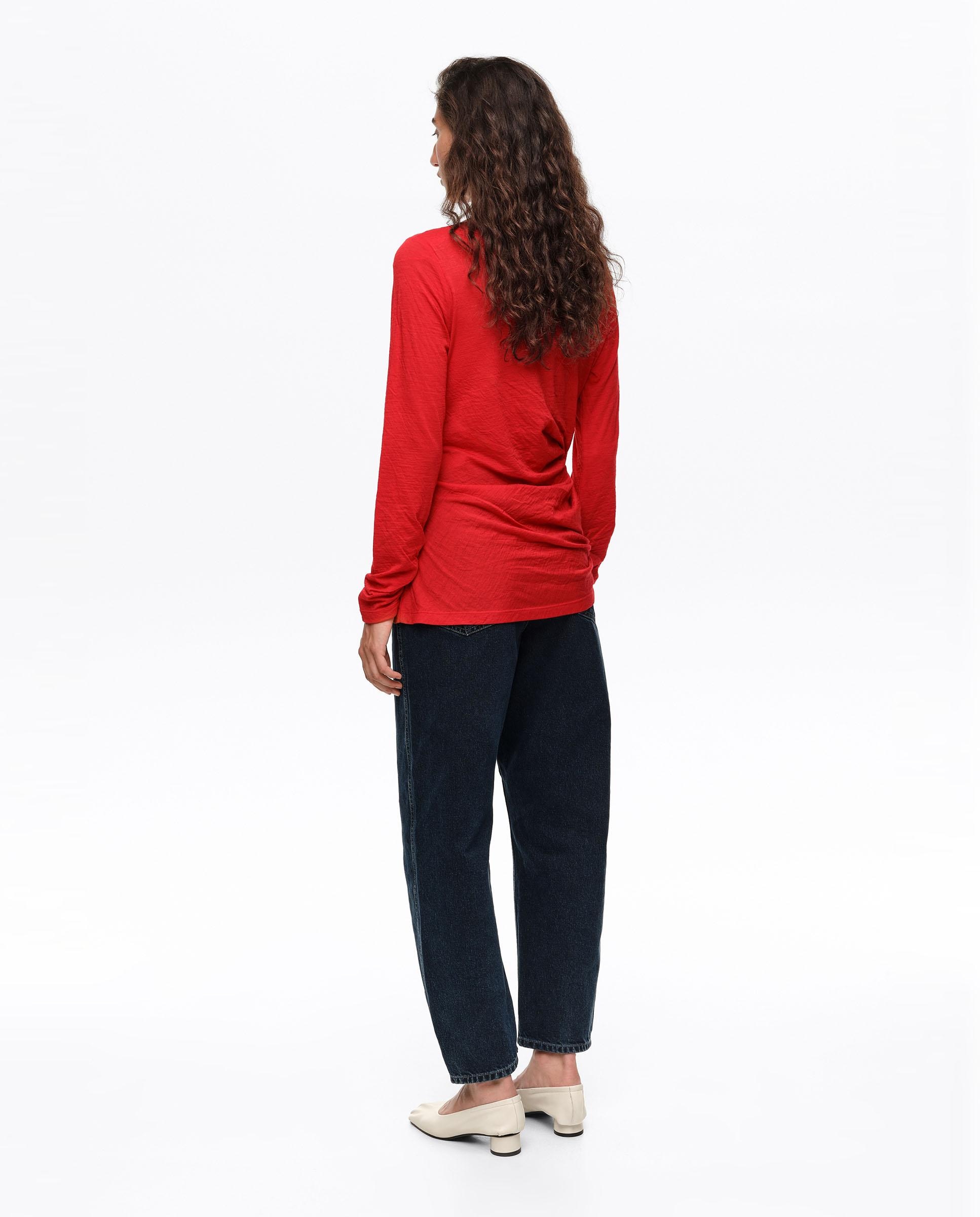 T-shirt em Lã com Nó Vermelho-4