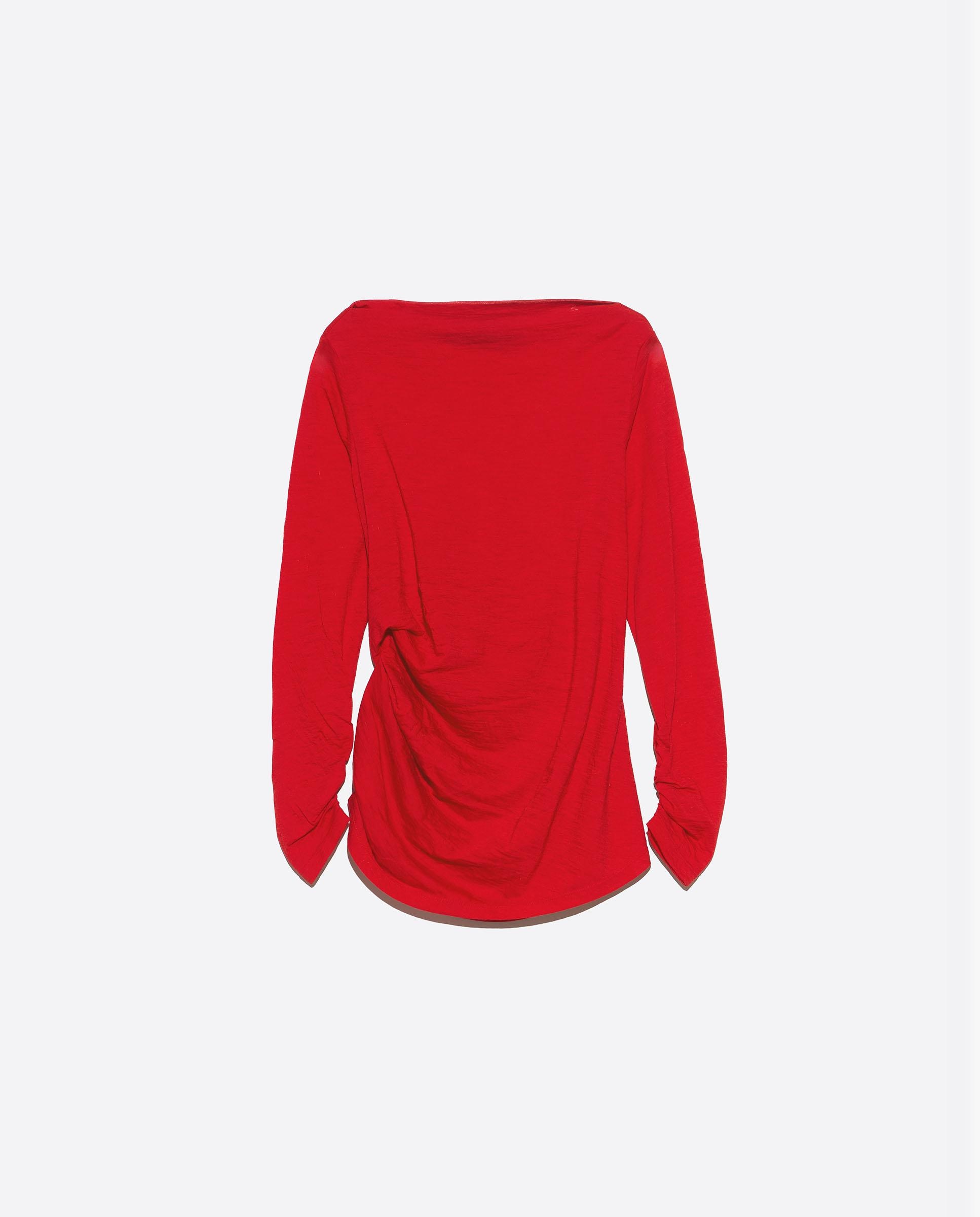 T-shirt em Lã com Nó Vermelho-5