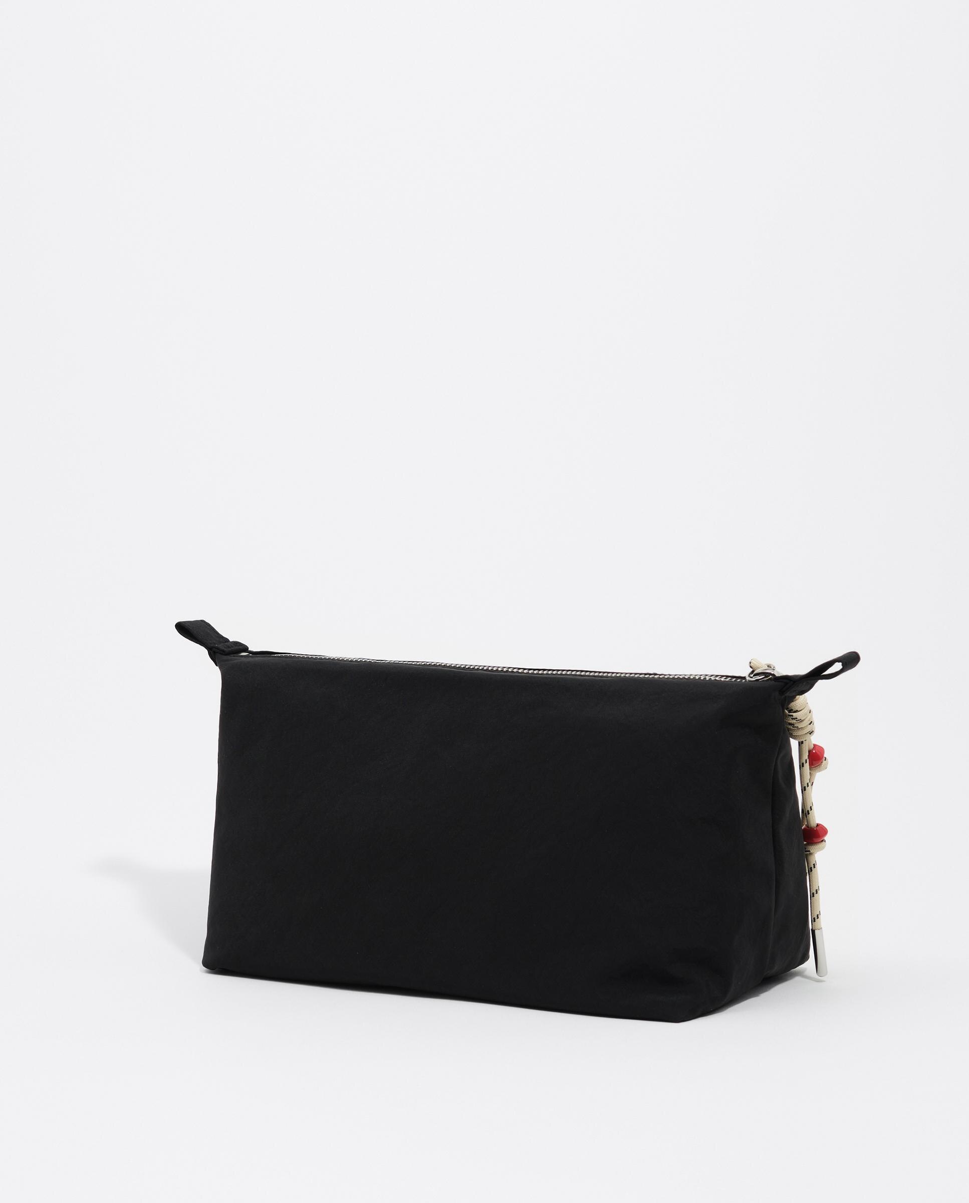 Necessaire Trapézio Grande de Nylon Preto-6