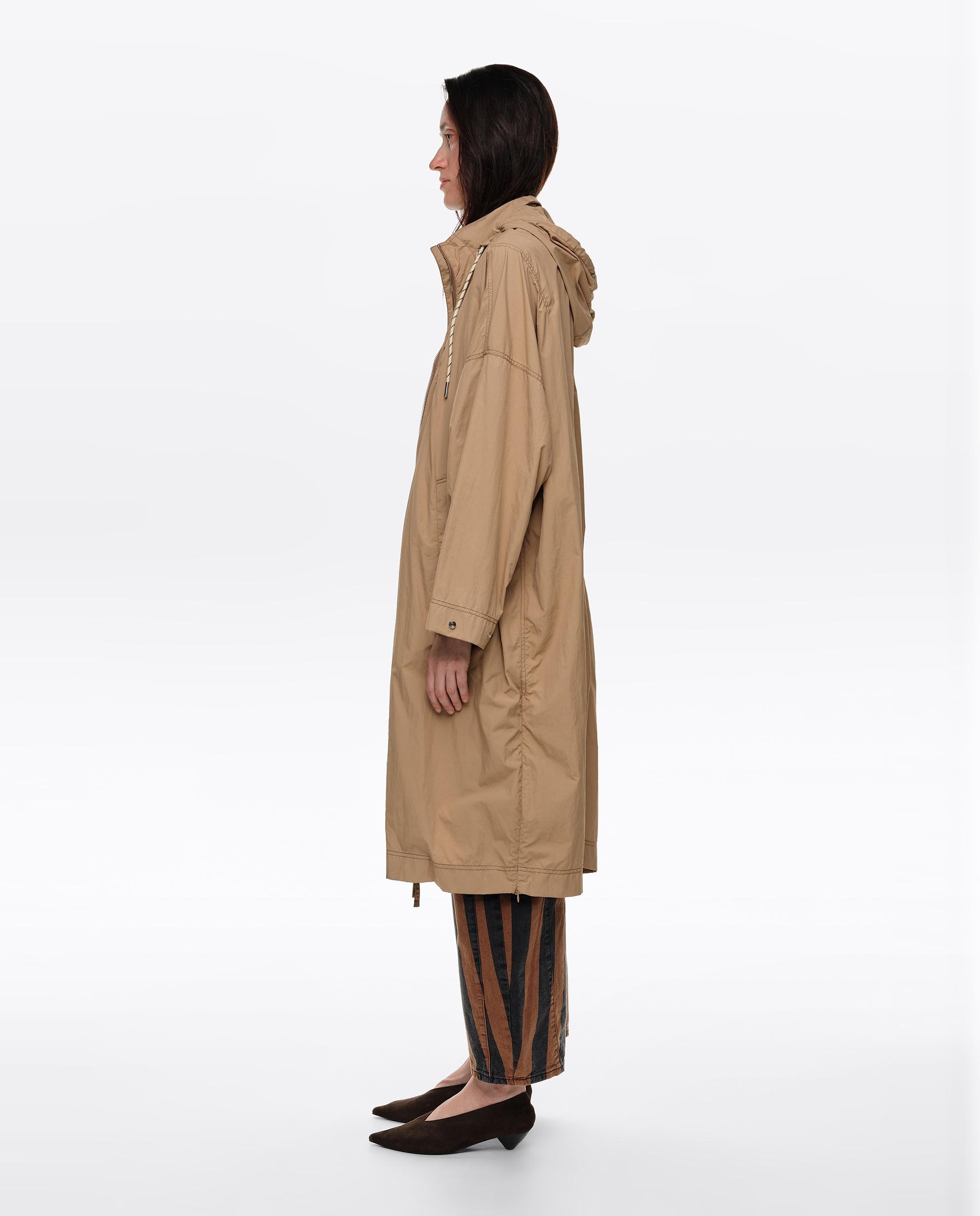 Gabardina Fluida Linha a Camel-3