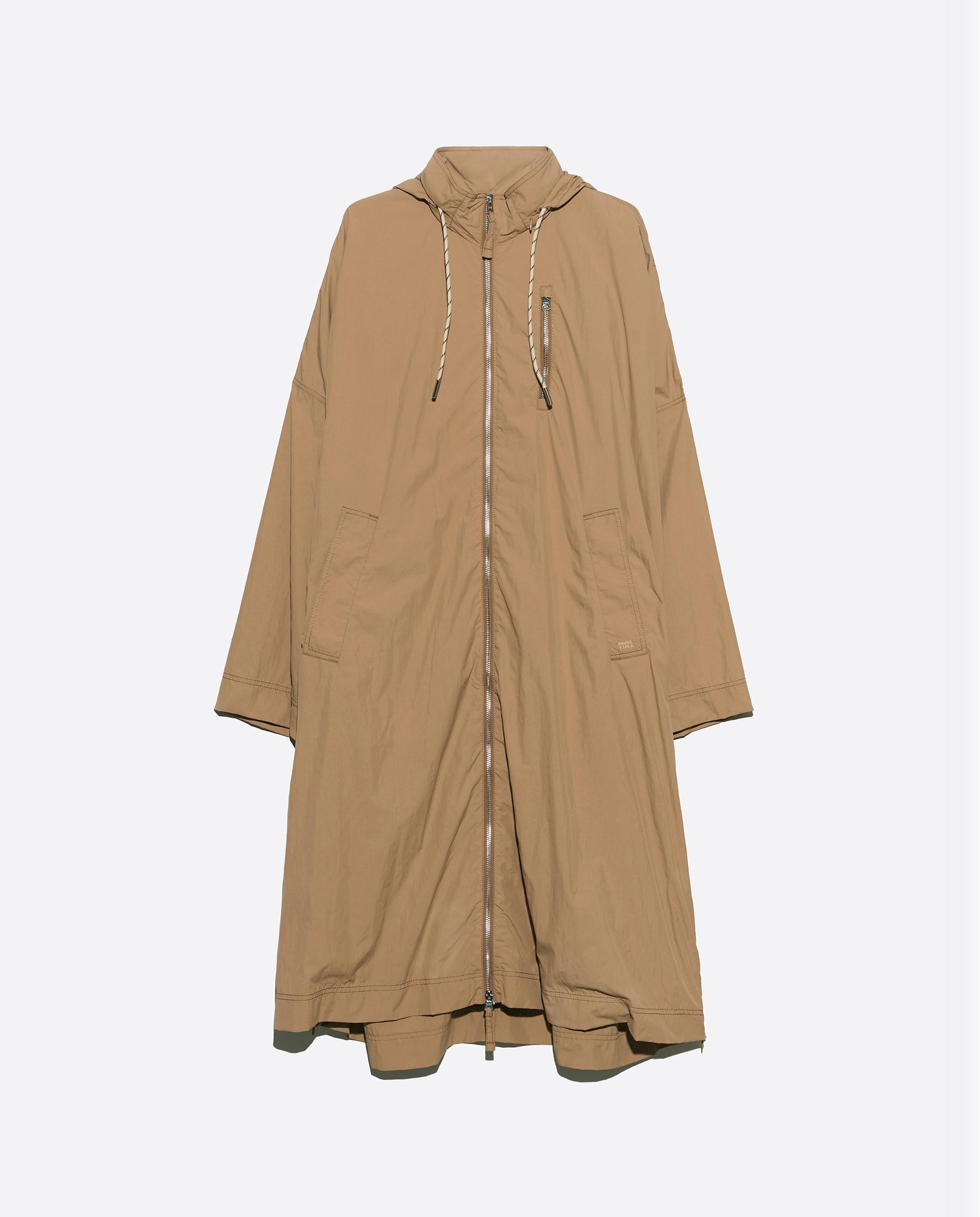 Gabardina Fluida Linha a Camel-5