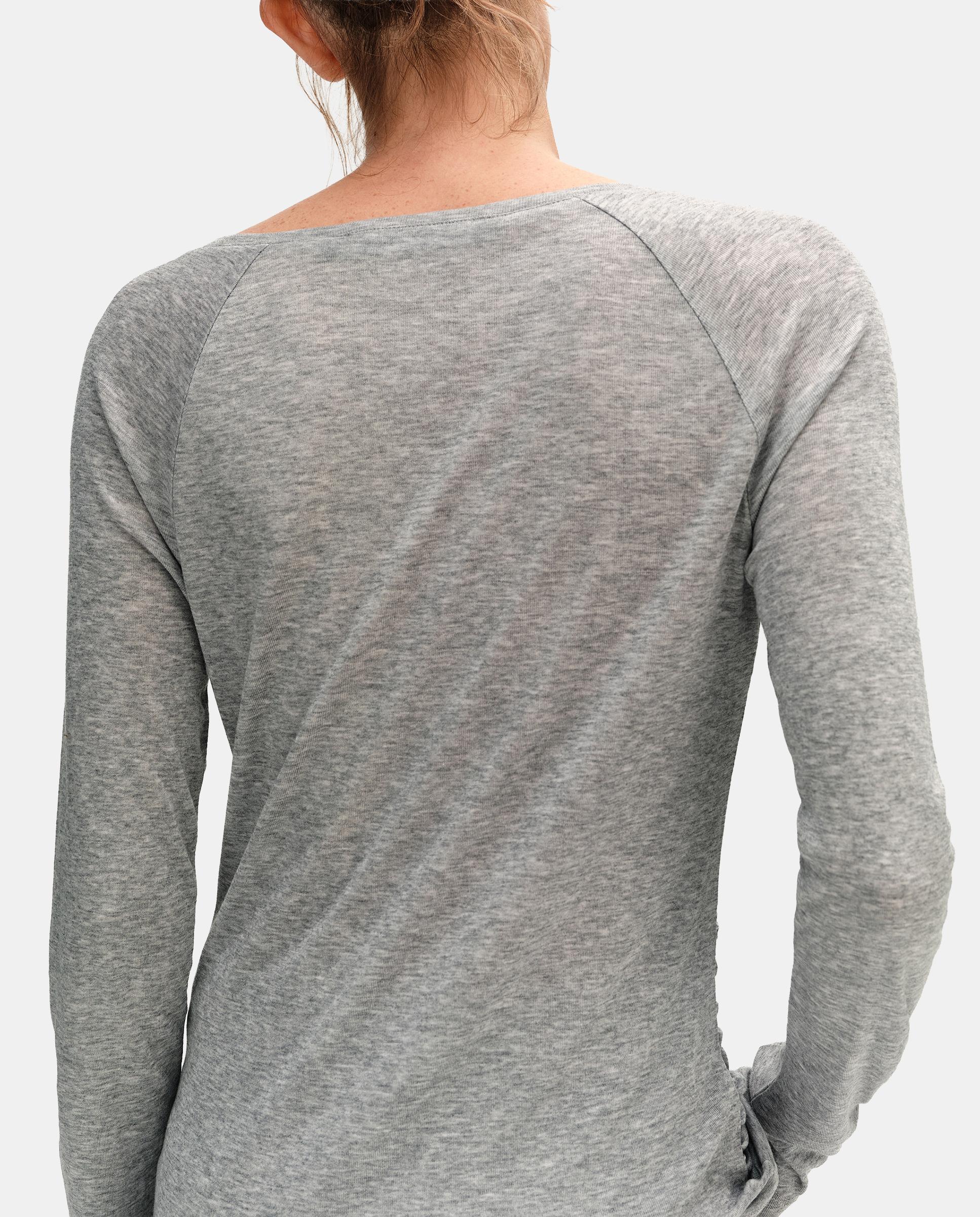 T-shirt Ranglán Franzidos Cinzento-escuro-4