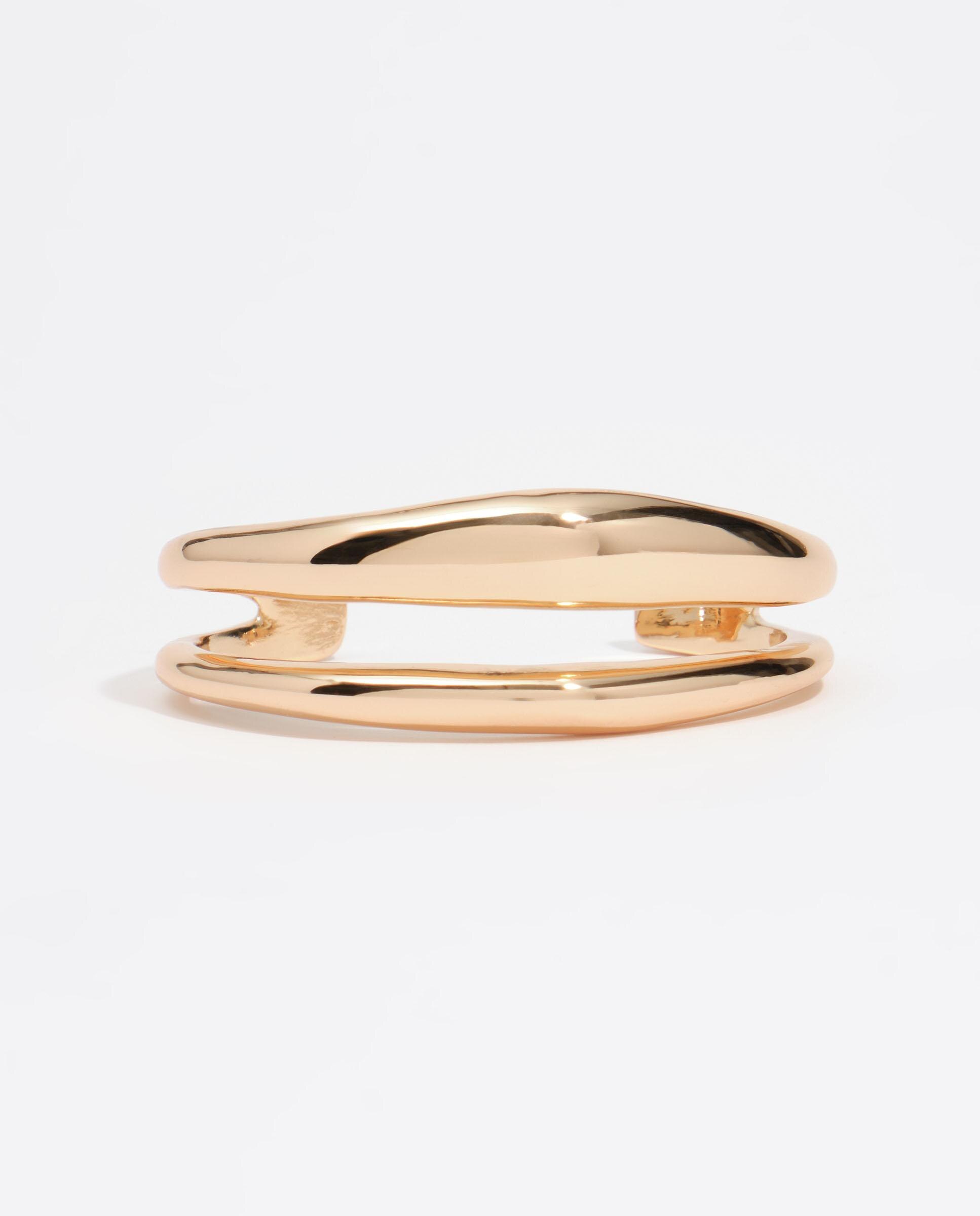 Pulseira Dupla Rígida Dourado-2