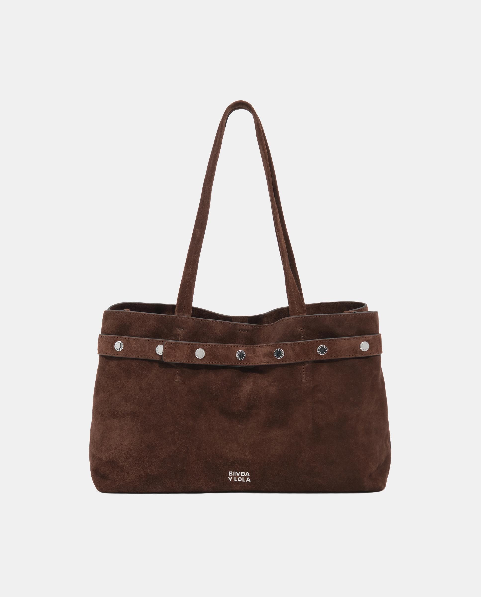 Imagem 0 de Mala de Ombro Shopper Snaps em Camurça