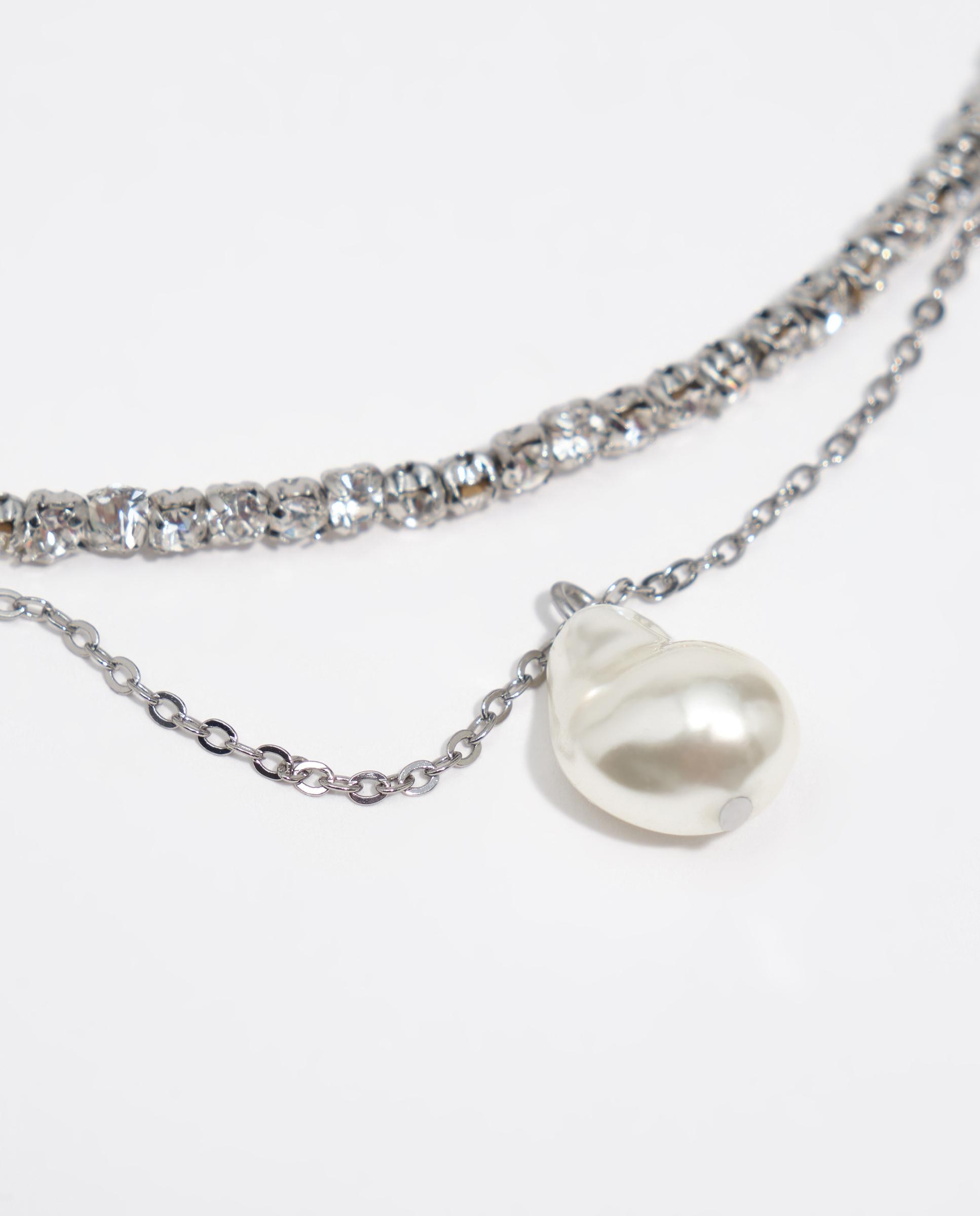 Choker Cristais e Corrente Pérola Pérola-2