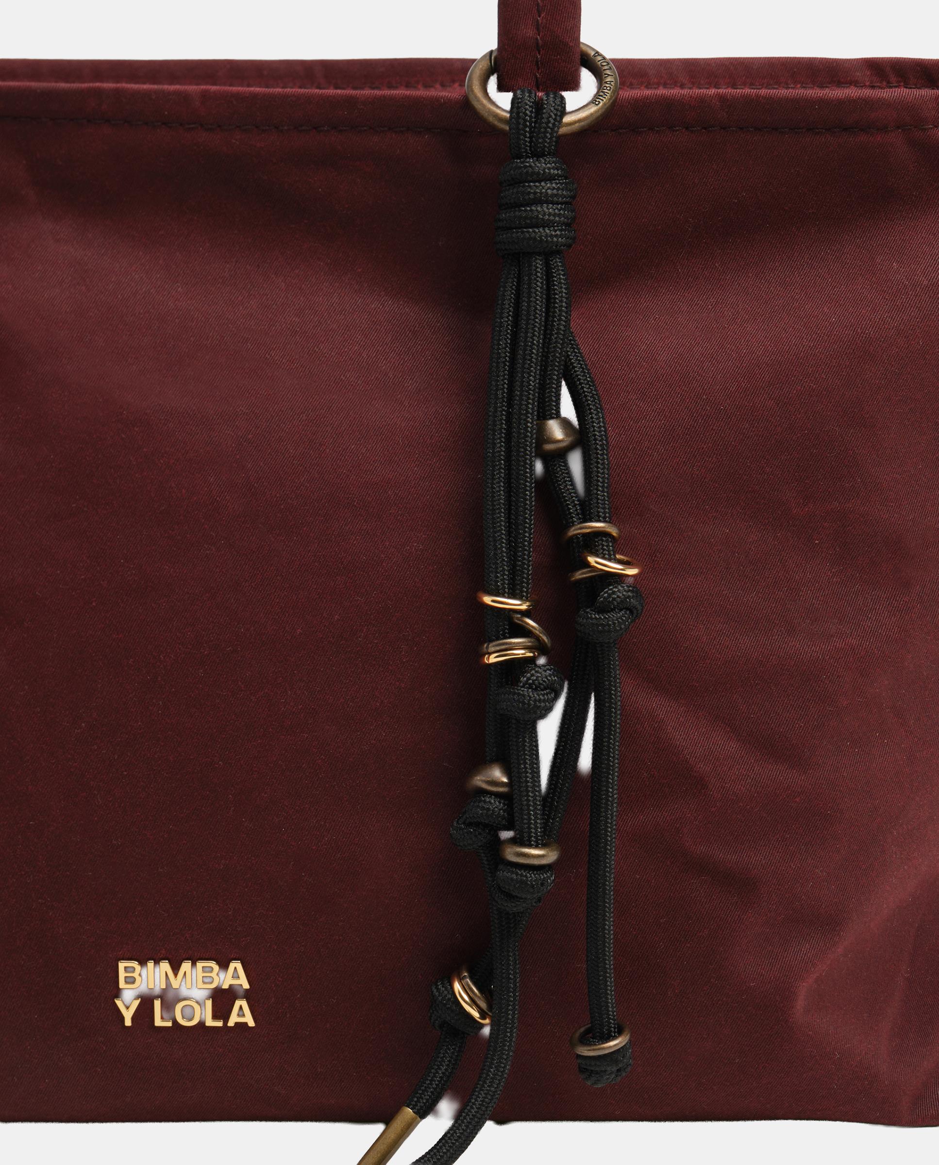 Mala de Ombro Shopper Média Encerada Bordeaux-4