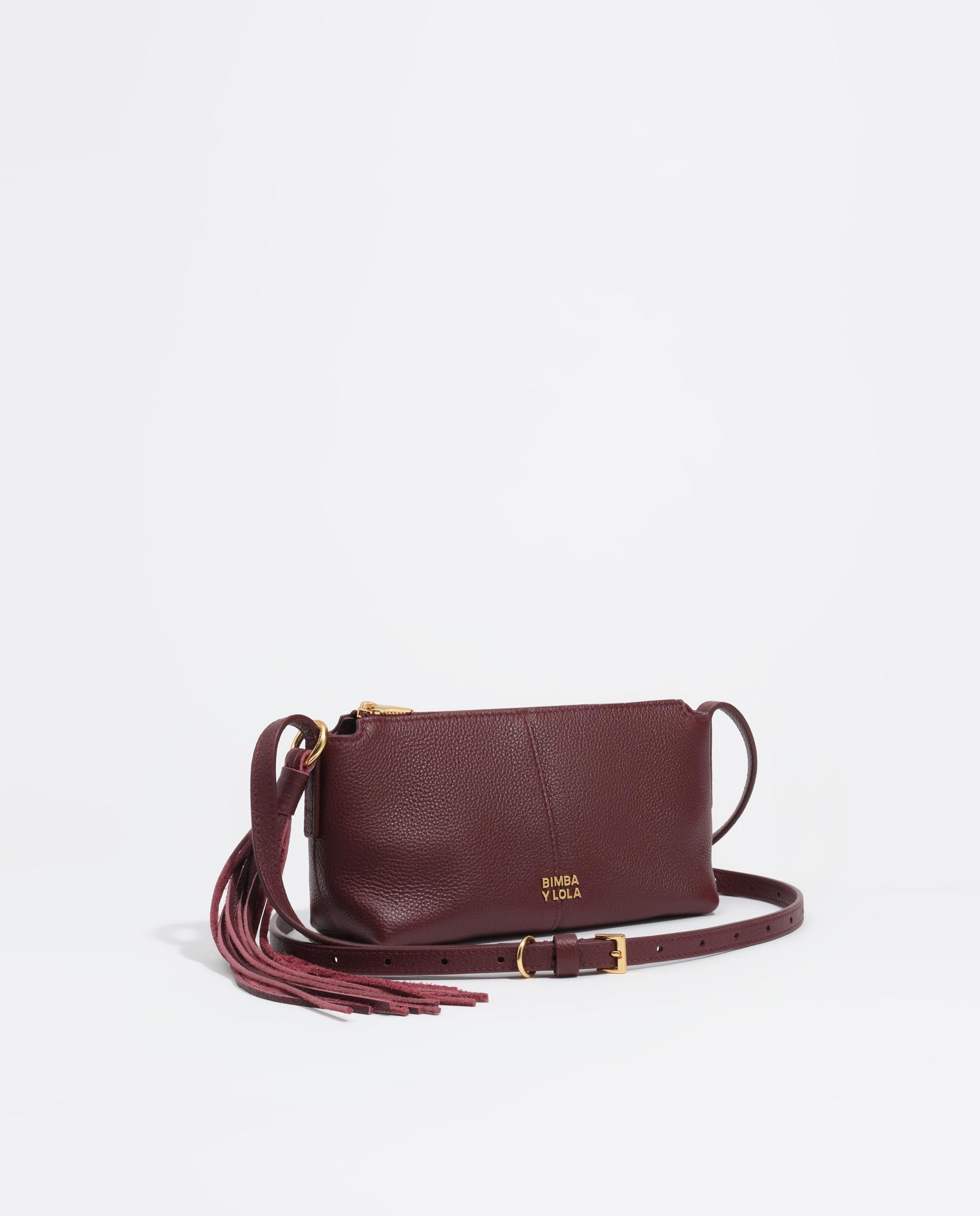 Mala a Tiracolo Mini Pele Bordeaux-5