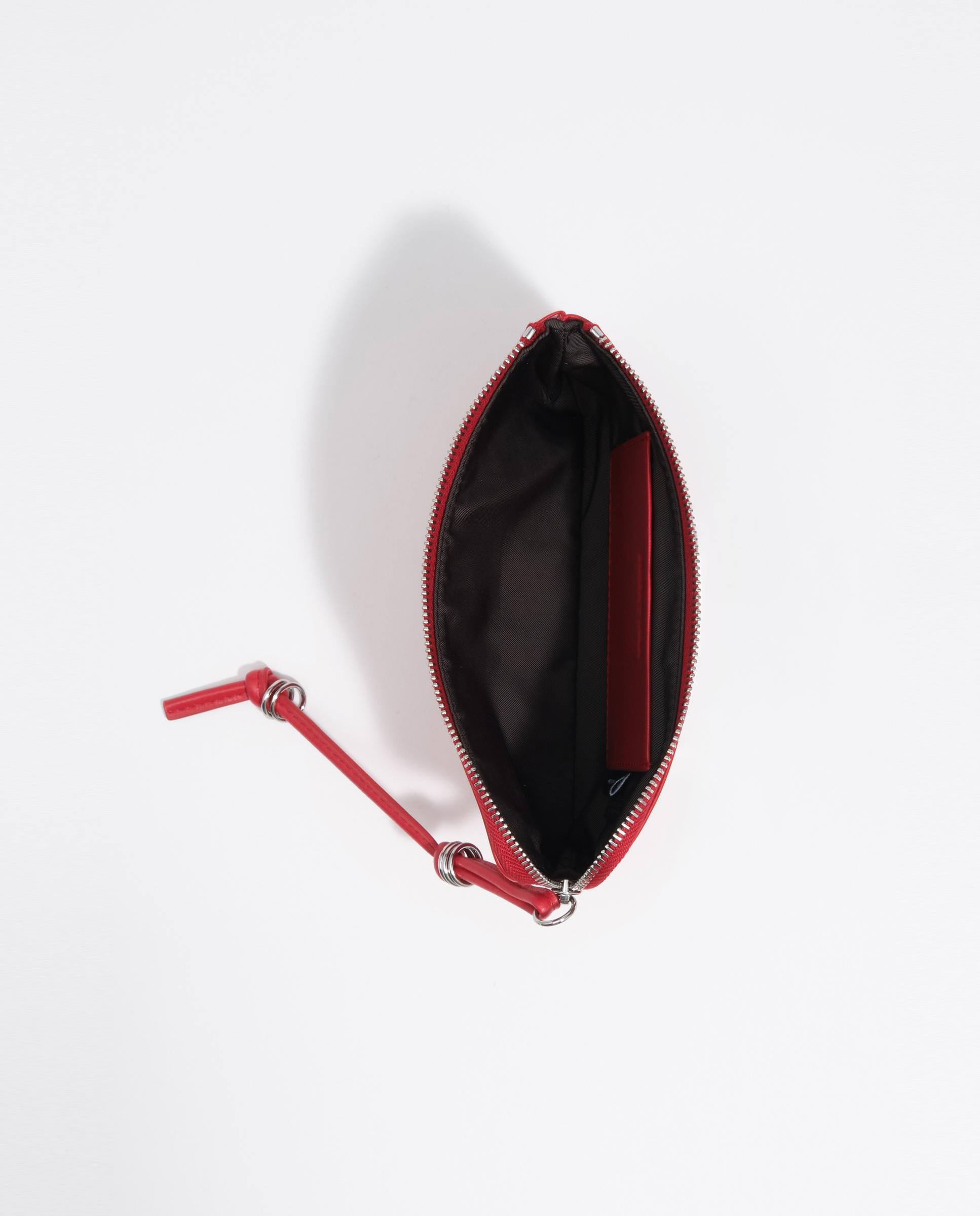 Porta-moedas Grande de Pele Vermelho-3