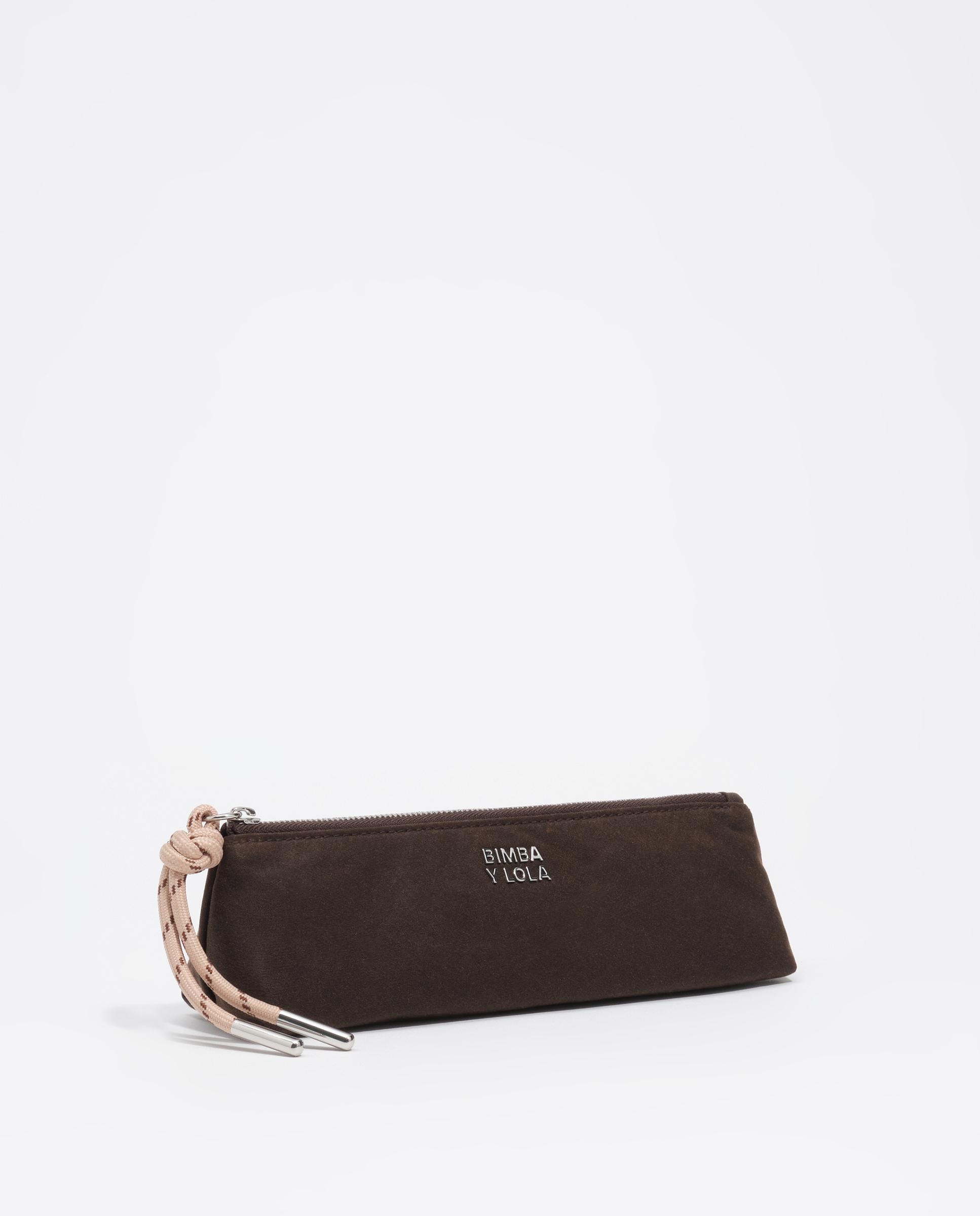 Estojo Encerado com Fecho Zip Castanho-escuro-2