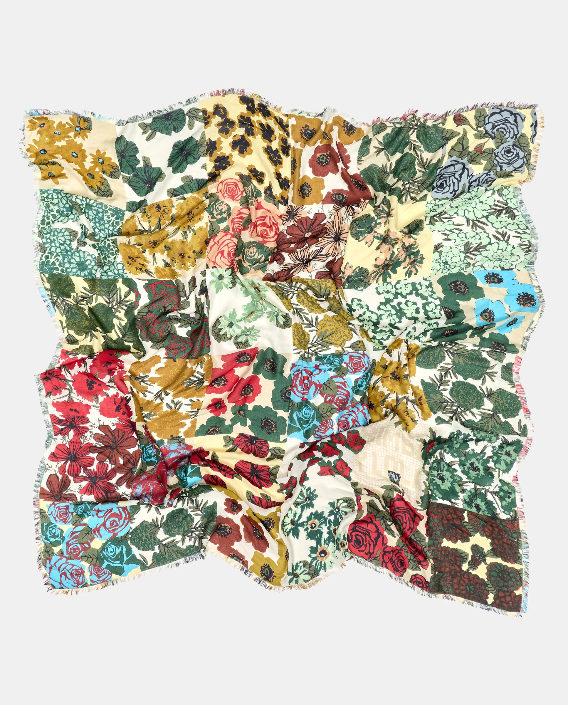 Écharpe Patchwork Flores Verde-2
