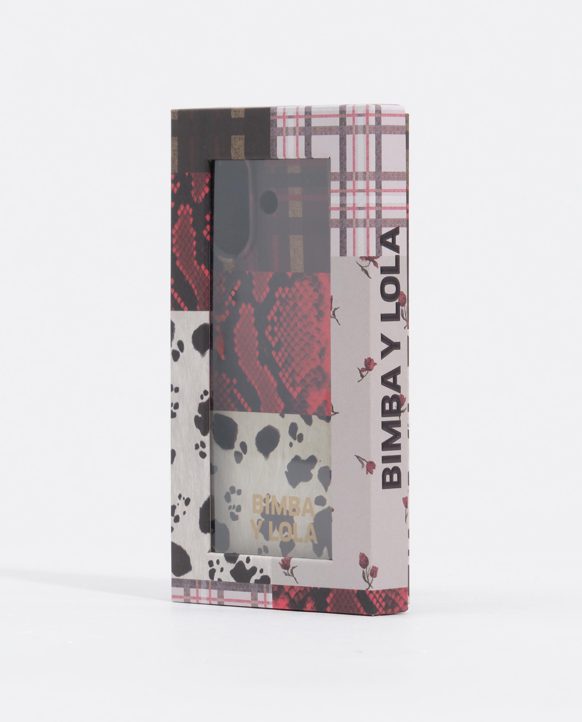 Capa Rígida Iphone 17 Patchwork Pitão Vermelho-2