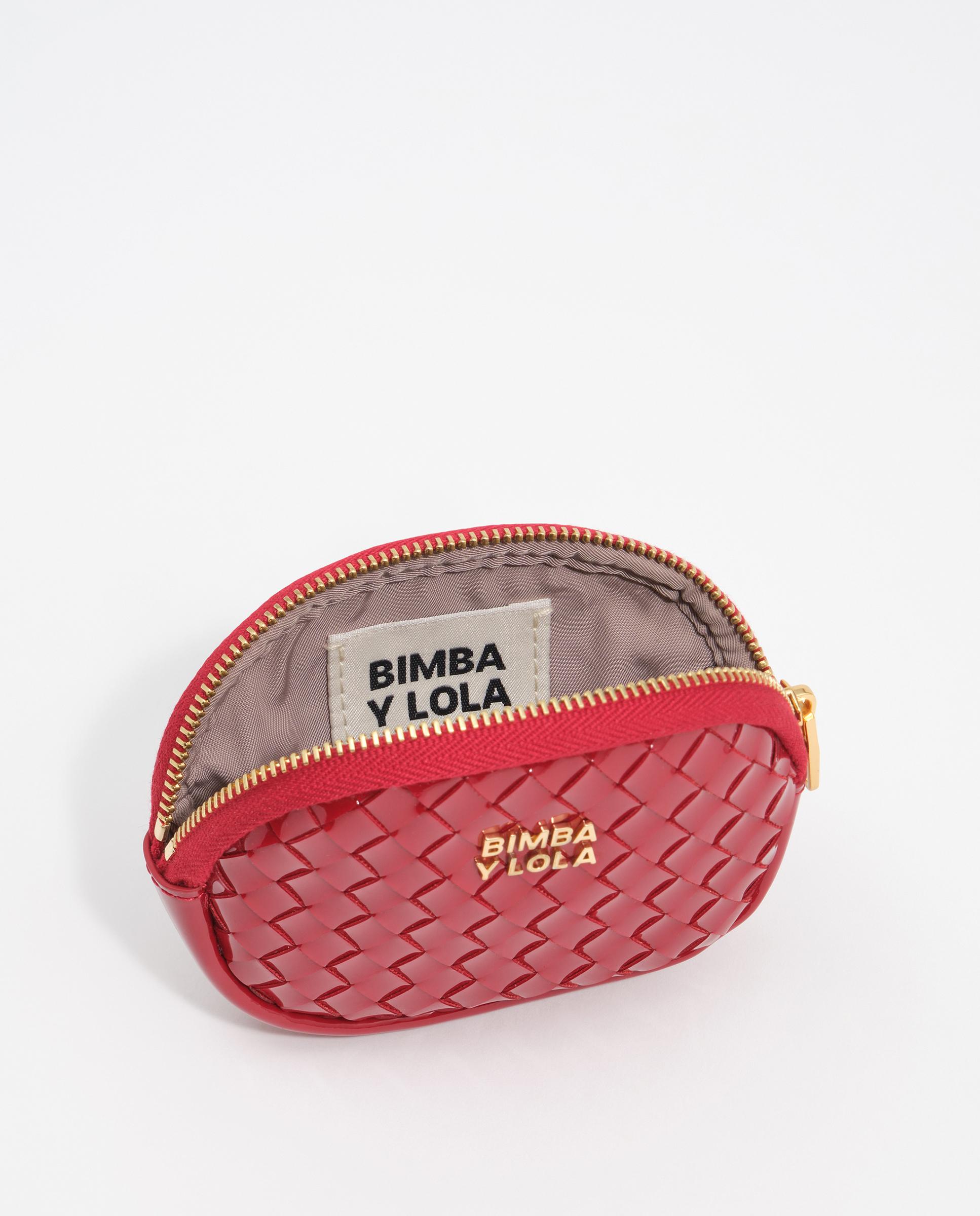 Porta-moedas Ovalada Entrançada Vermelho-4