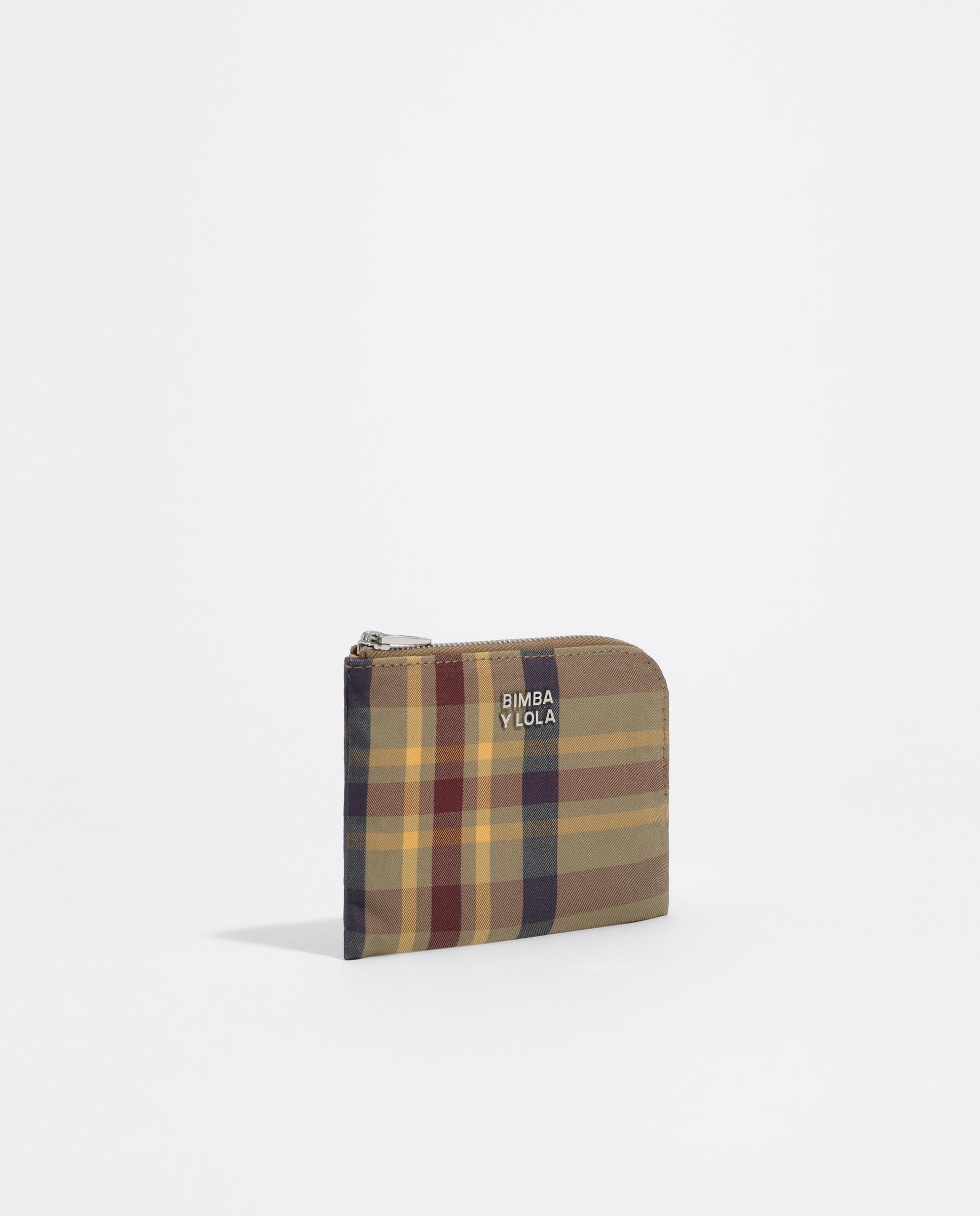 Porta-moedas com Fecho Zip Jacquard Grená-5