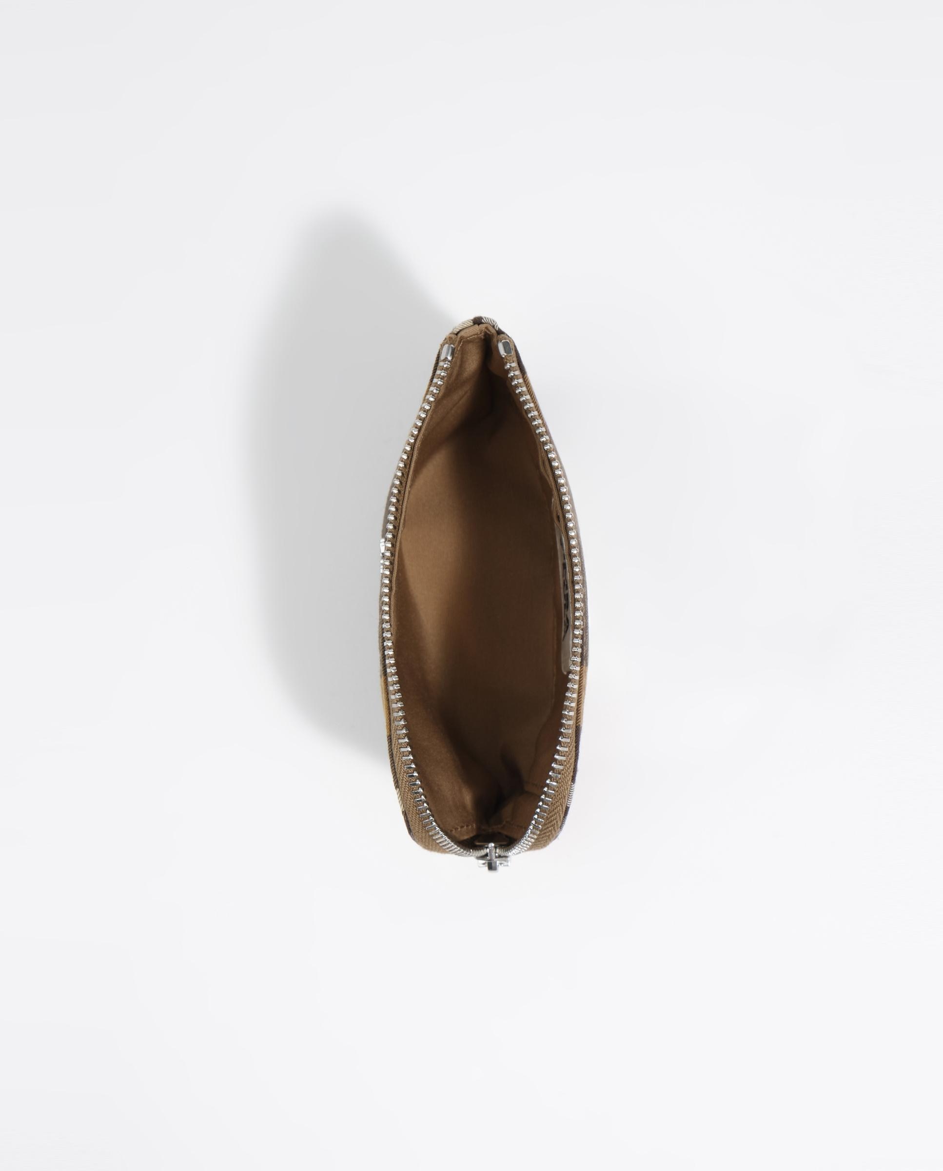Porta-moedas com Fecho Zip Jacquard Verde-3