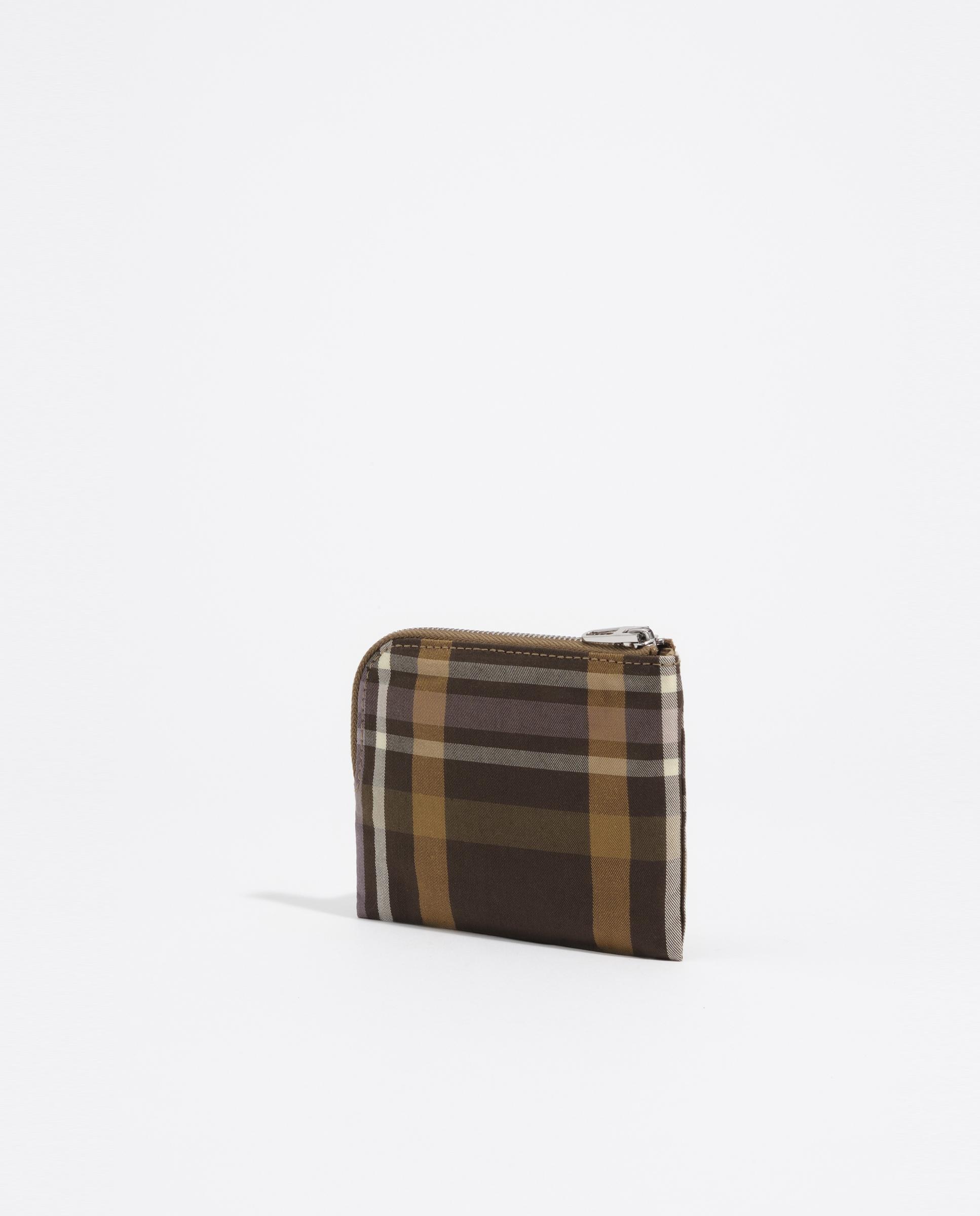Porta-moedas com Fecho Zip Jacquard Verde-4