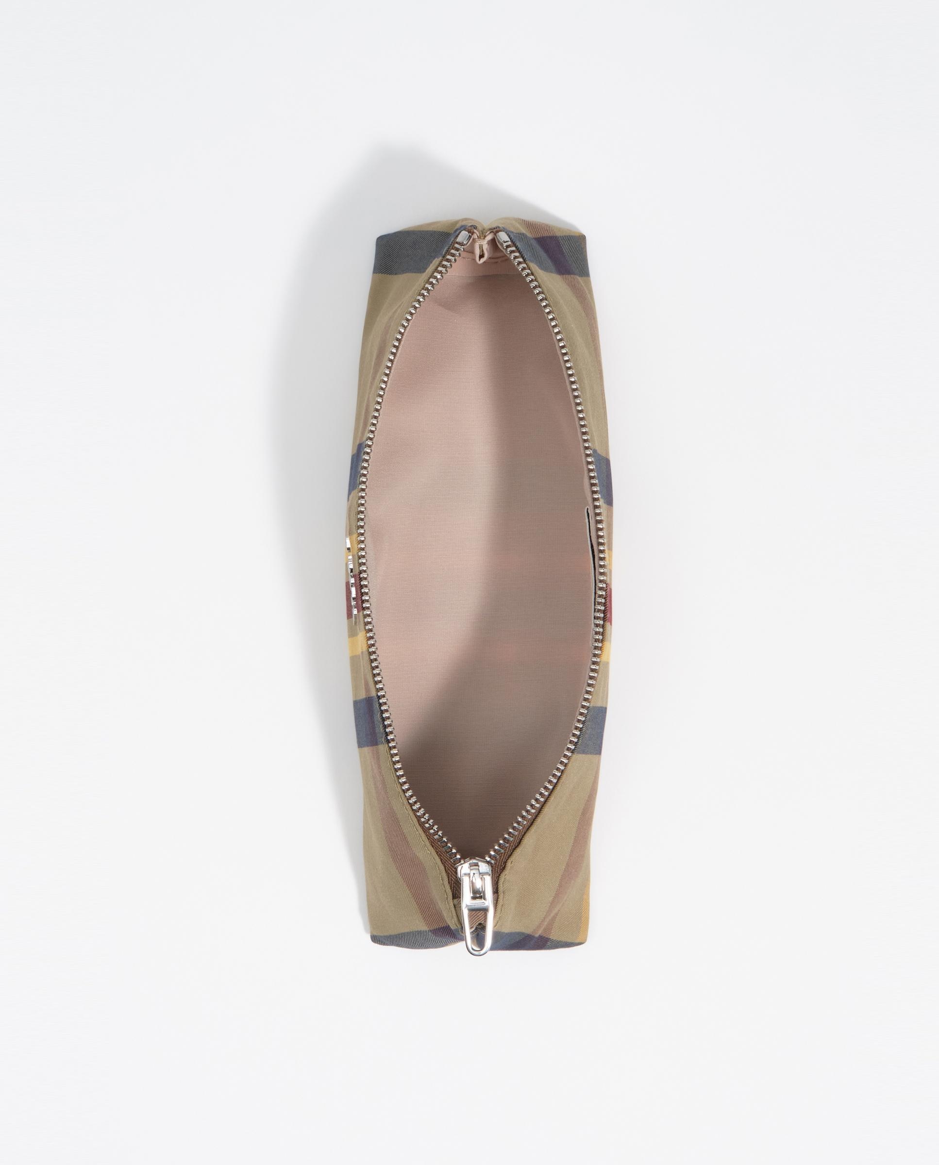 Estojo Jacquard com Fecho Zip Grená-2