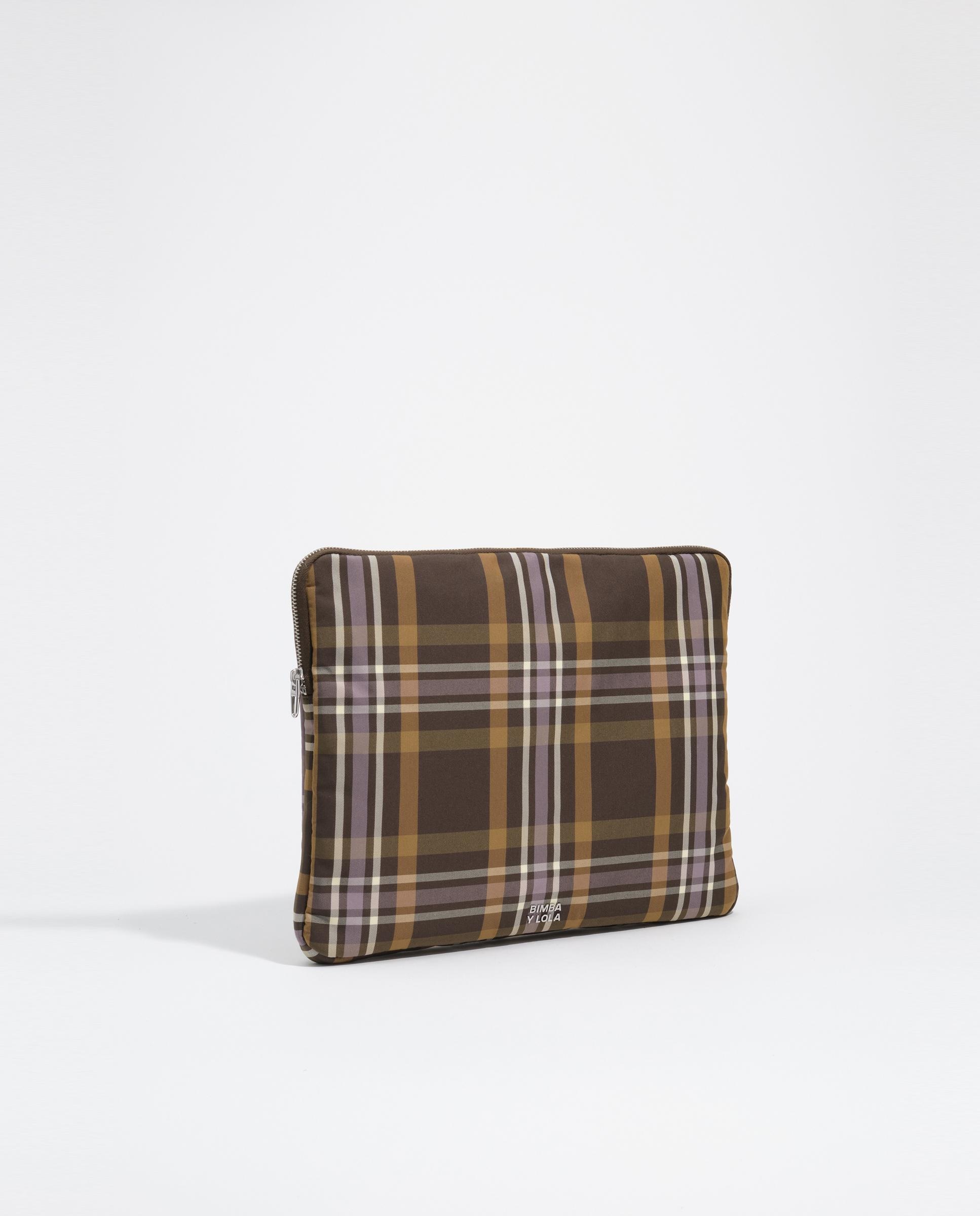 Capa para Portátil Jacquard com Fecho Zip Verde-5