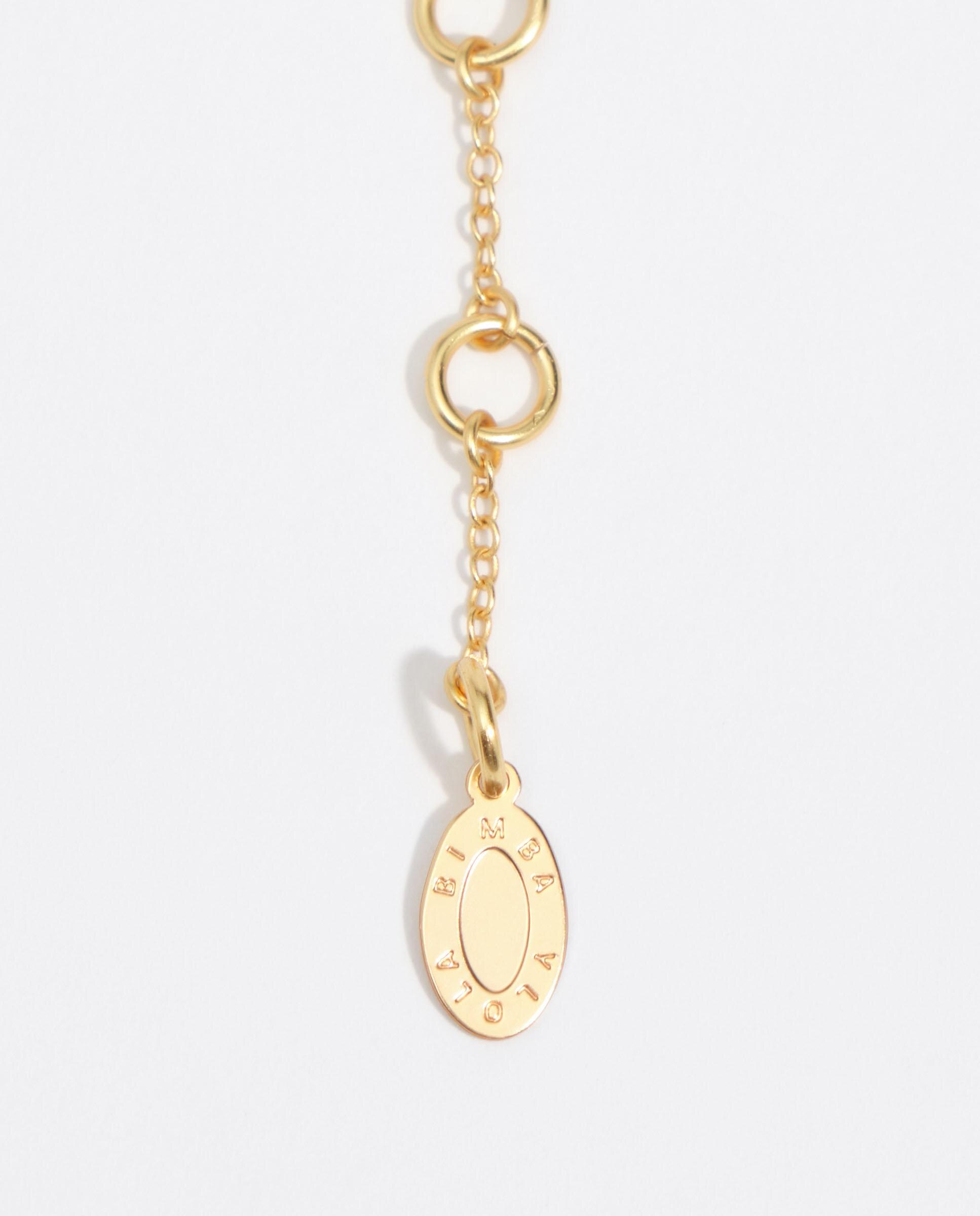 Colar Duplo de Corrente Coração com Textura e Cristais Dourado-4