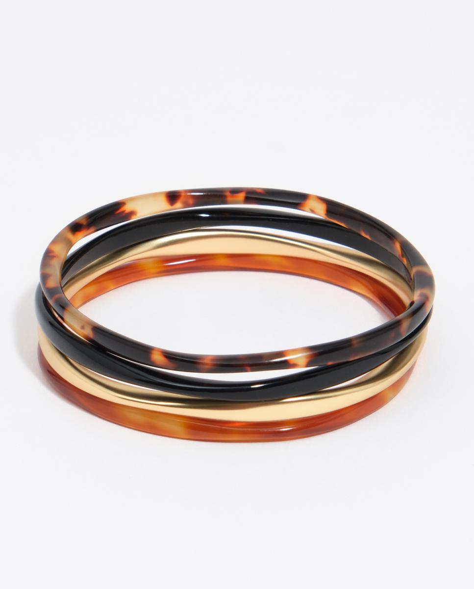 Imagem 0 de Set de 4 Pulseiras Efeito Tartaruga Mate