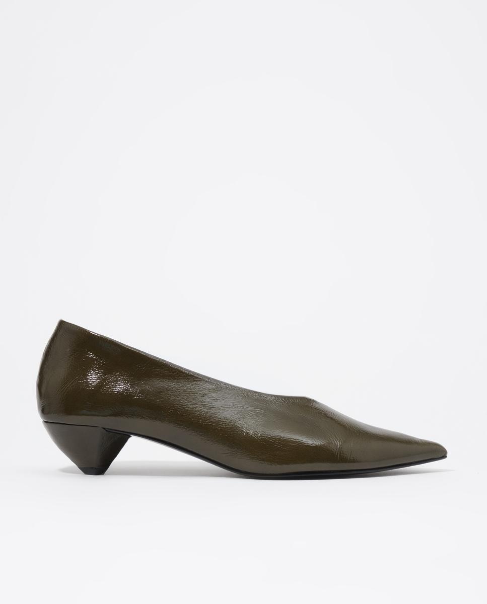 Imagem 0 de Sapatos de Salto em Pele de Salto Baixo