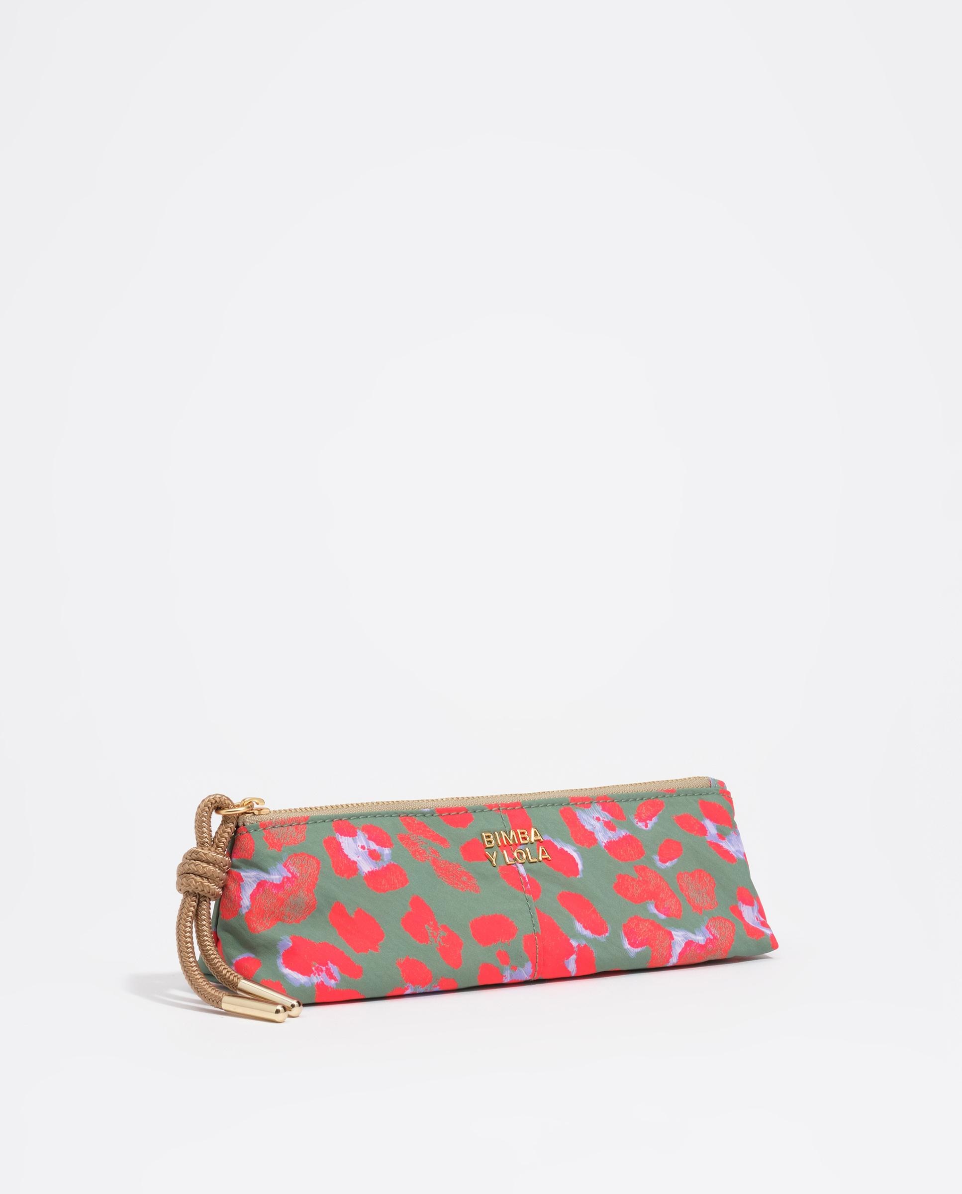 Estojo de Nylon Leopard em Água-marinha Multicolor-2
