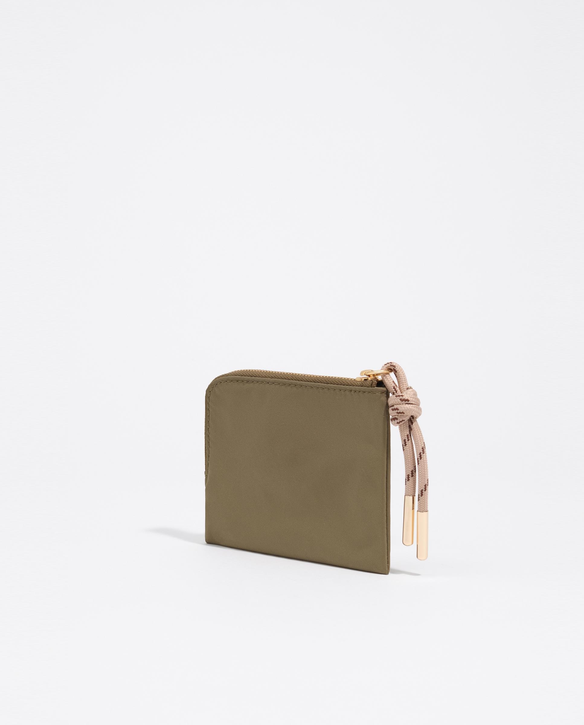 Porta-moedas com Fecho Zip Nylon Verde-4