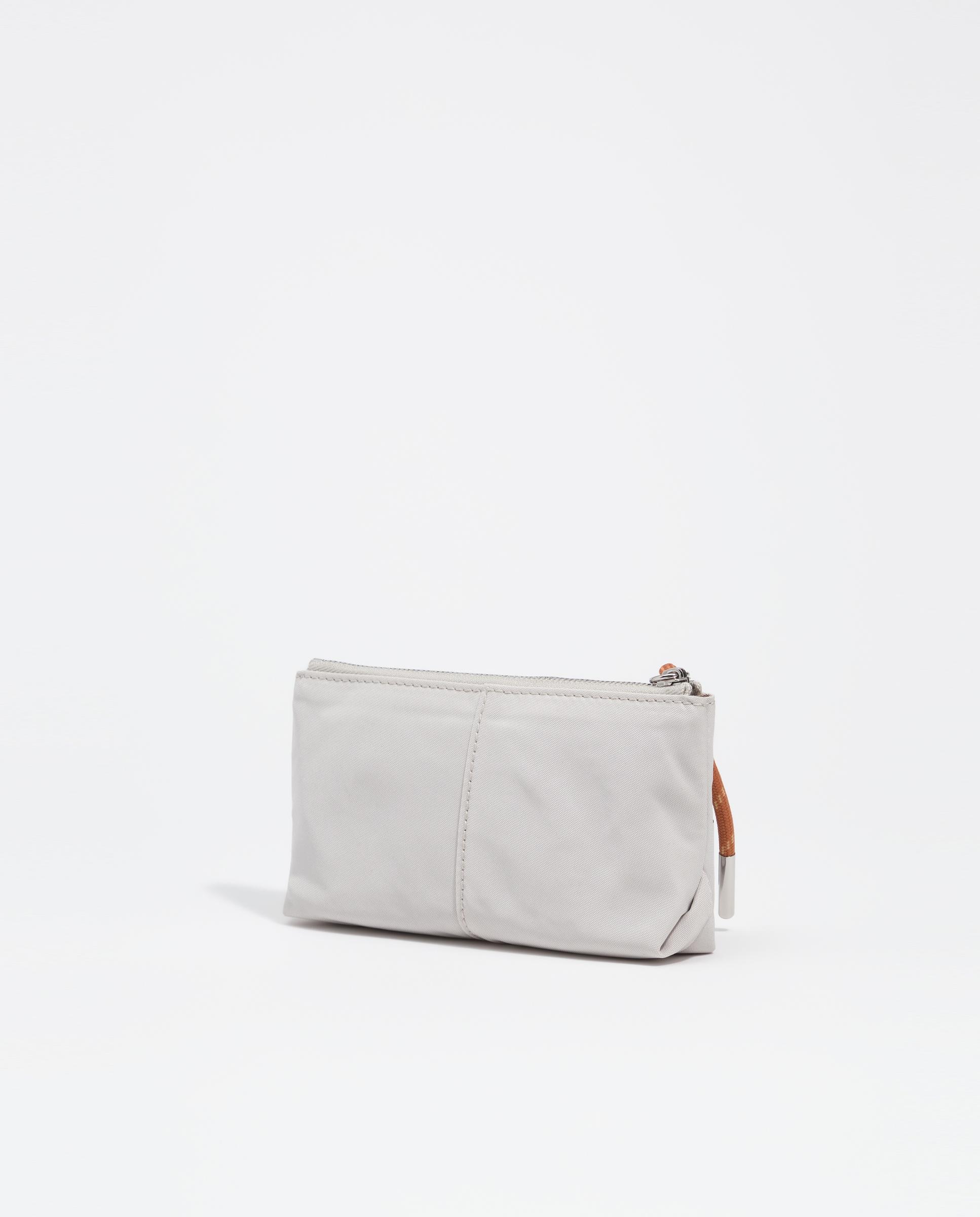 Porta-moedas com Fecho Zip Nylon Areia-4
