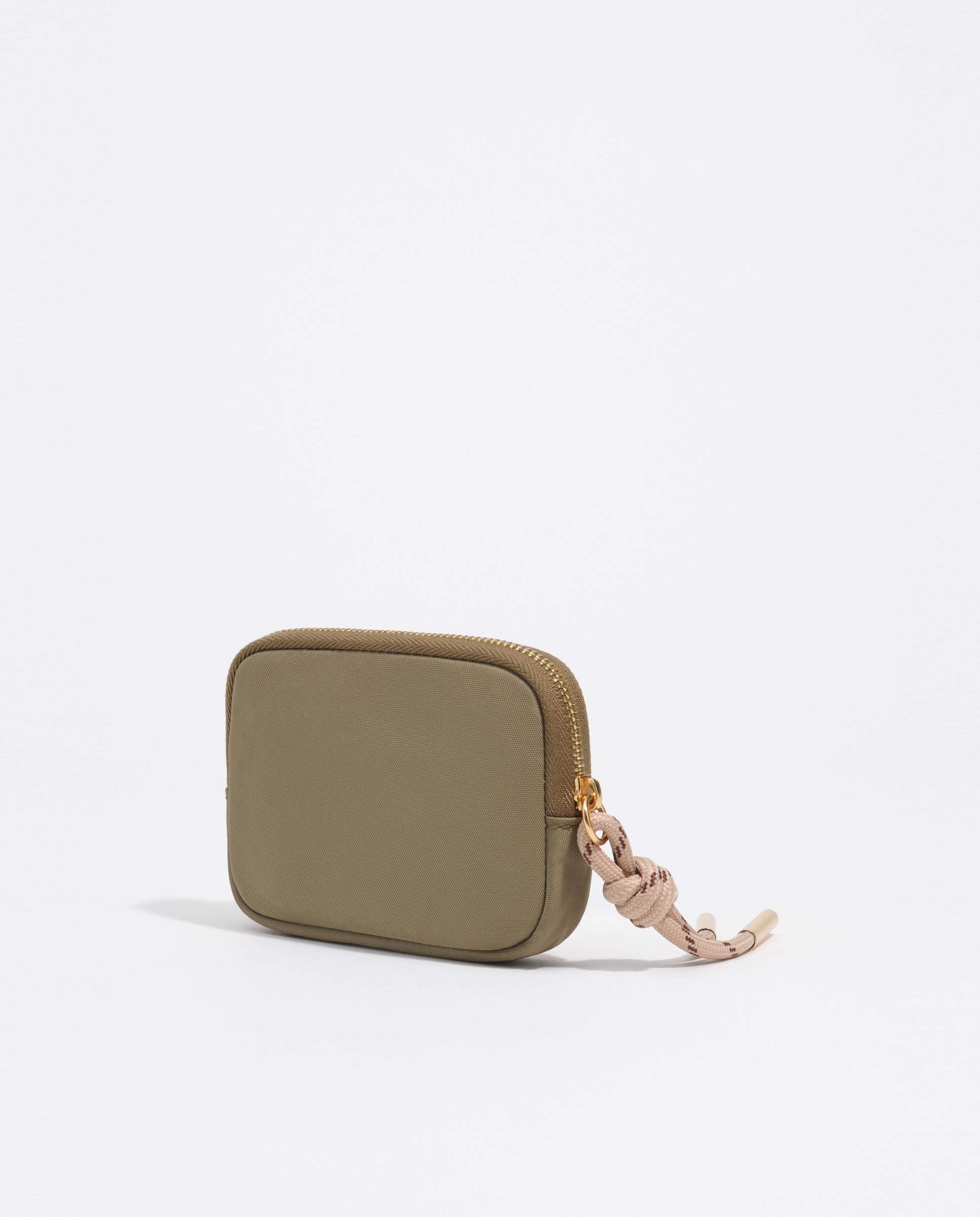 Porta-moedas com Fecho Zip Nylon Verde-4