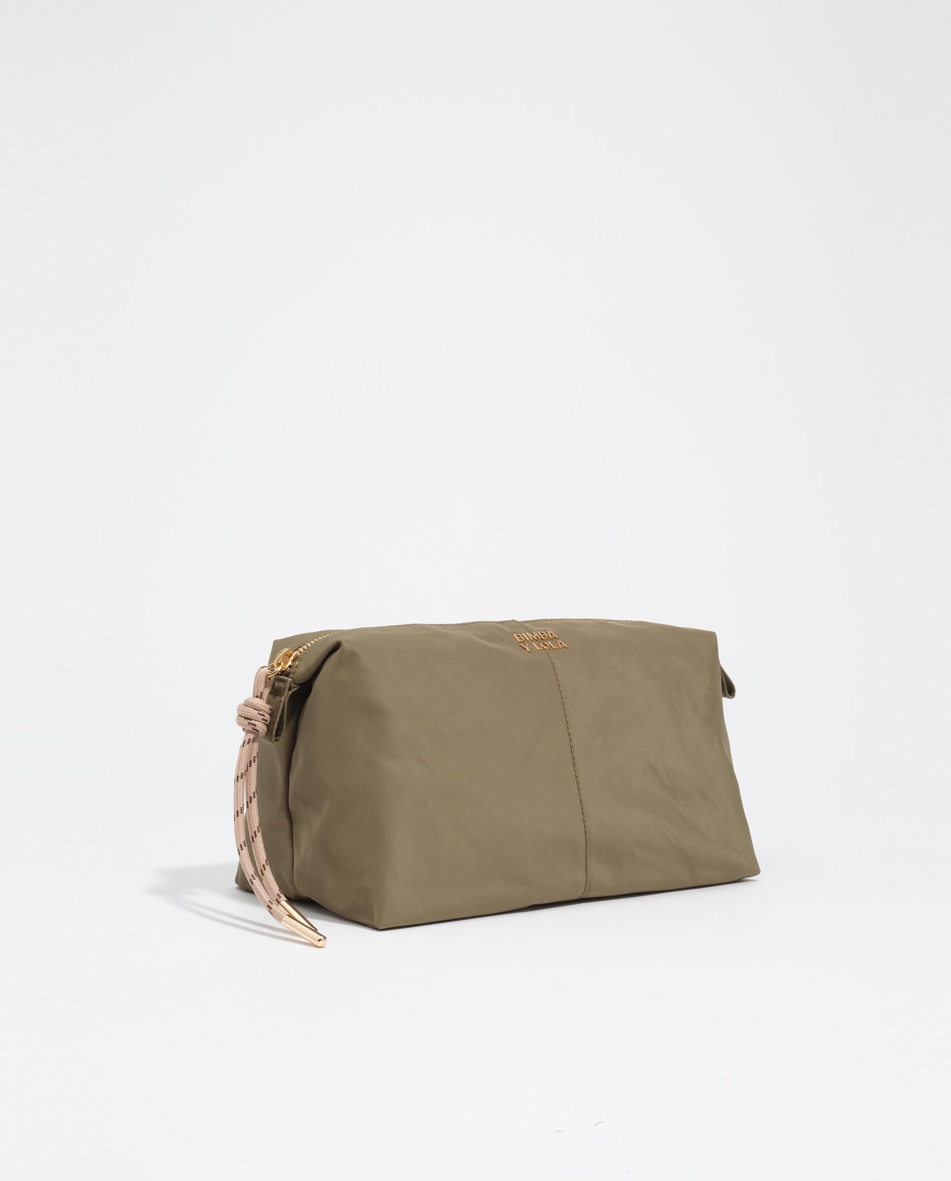 Necessaire Trapézio Grande de Nylon Verde-2
