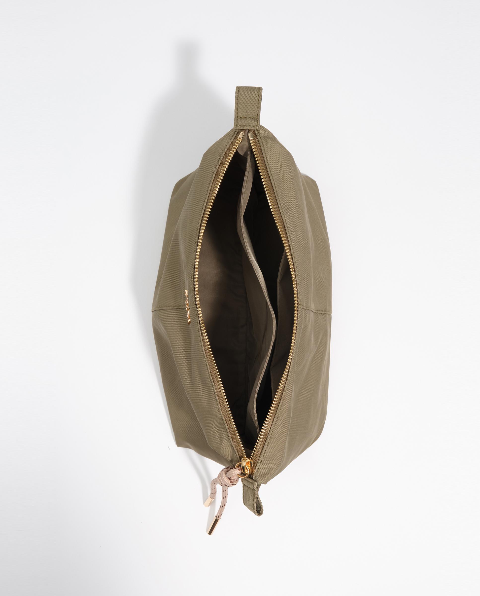 Necessaire Trapézio Grande de Nylon Verde-4