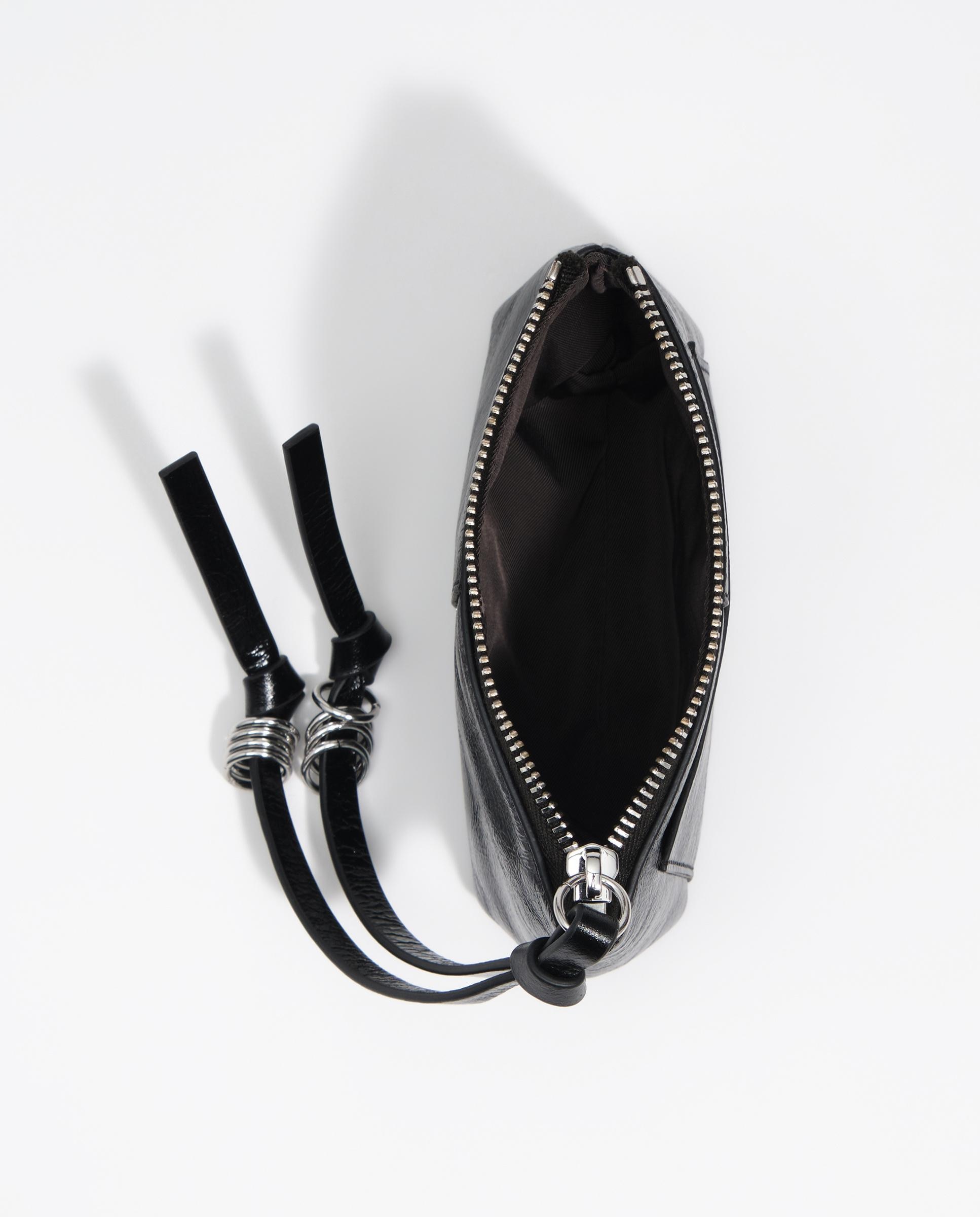 Porta-moedas Pele com Fecho Zip Branco-marfim-3