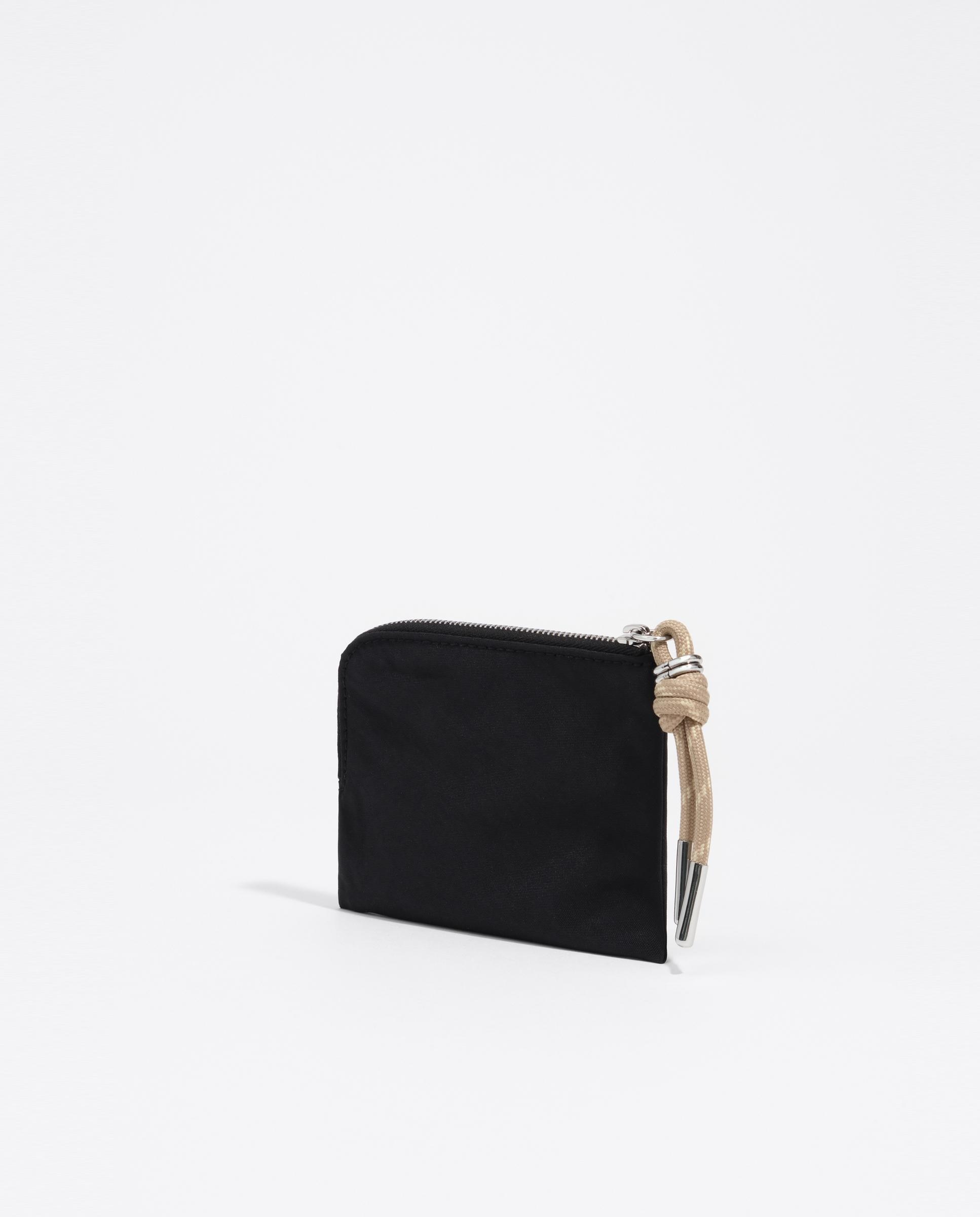 Porta-moedas com Fecho Zip Nylon Preto-4