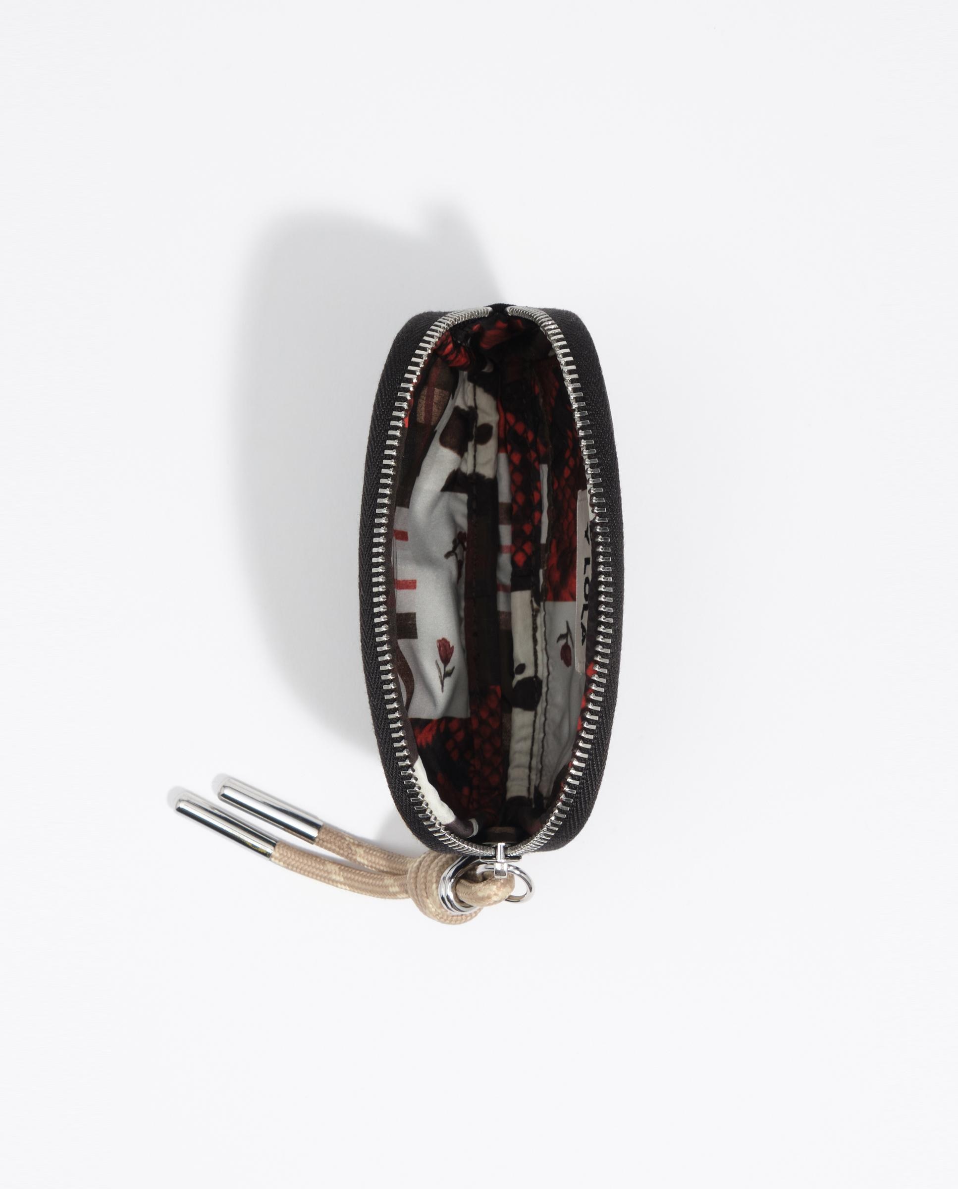 Porta-moedas com Fecho Zip Nylon Preto-3