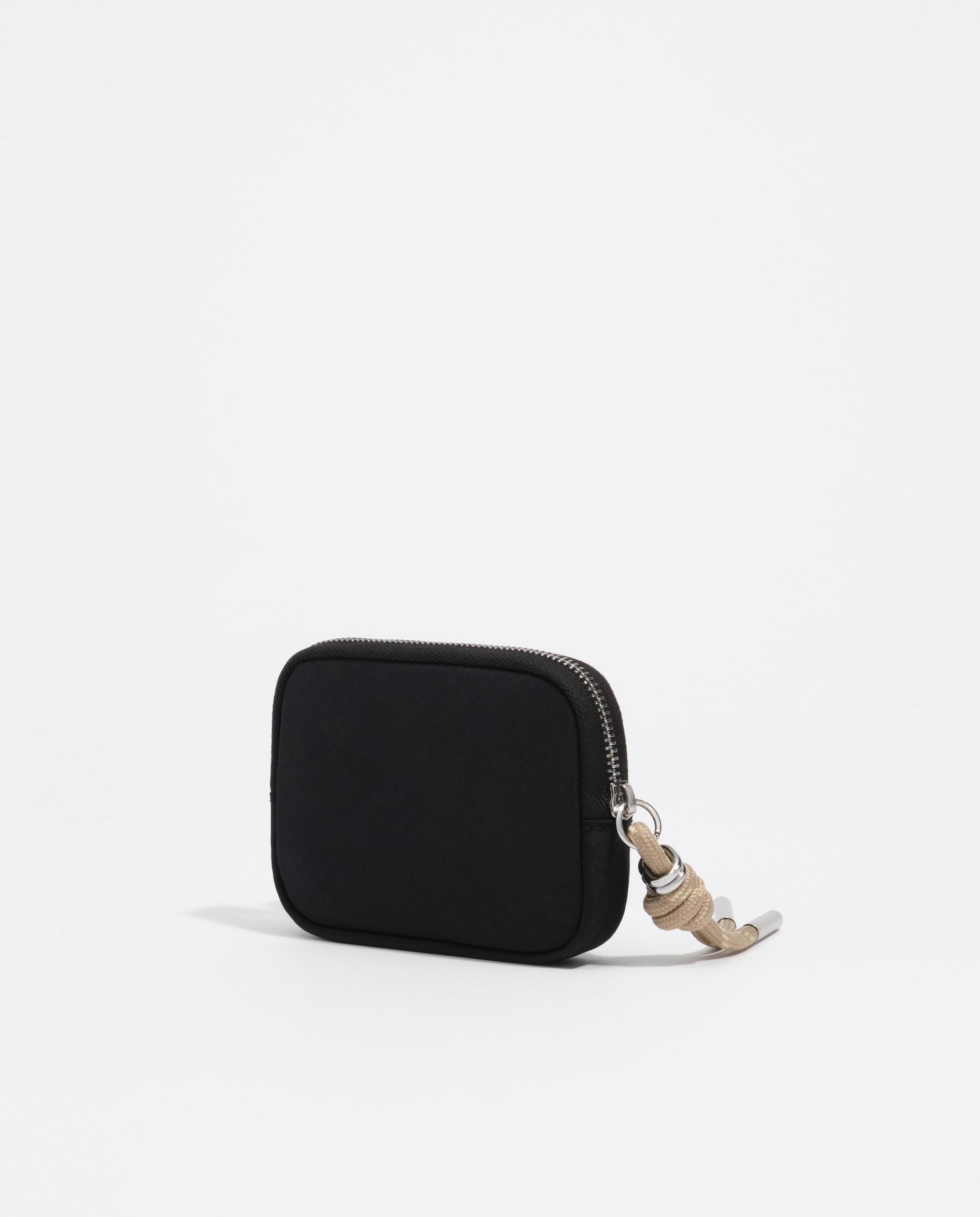 Porta-moedas com Fecho Zip Nylon Preto-4