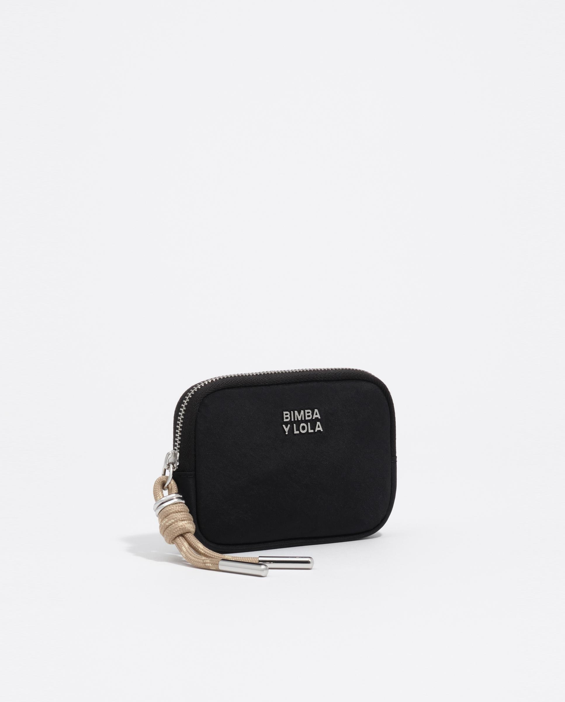 Porta-moedas com Fecho Zip Nylon Preto-5