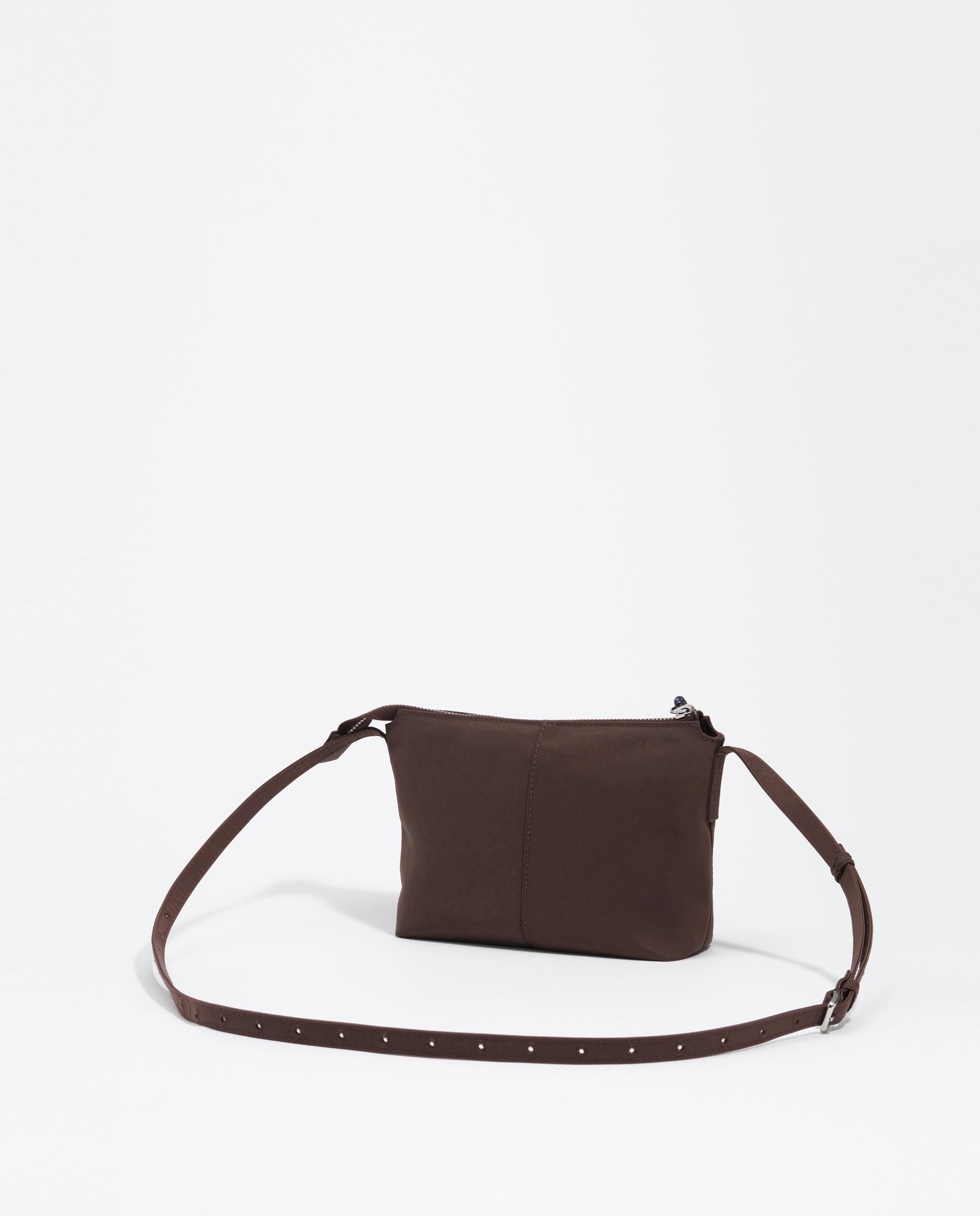 Mala a Tiracolo Mini Nylon Castanho-3