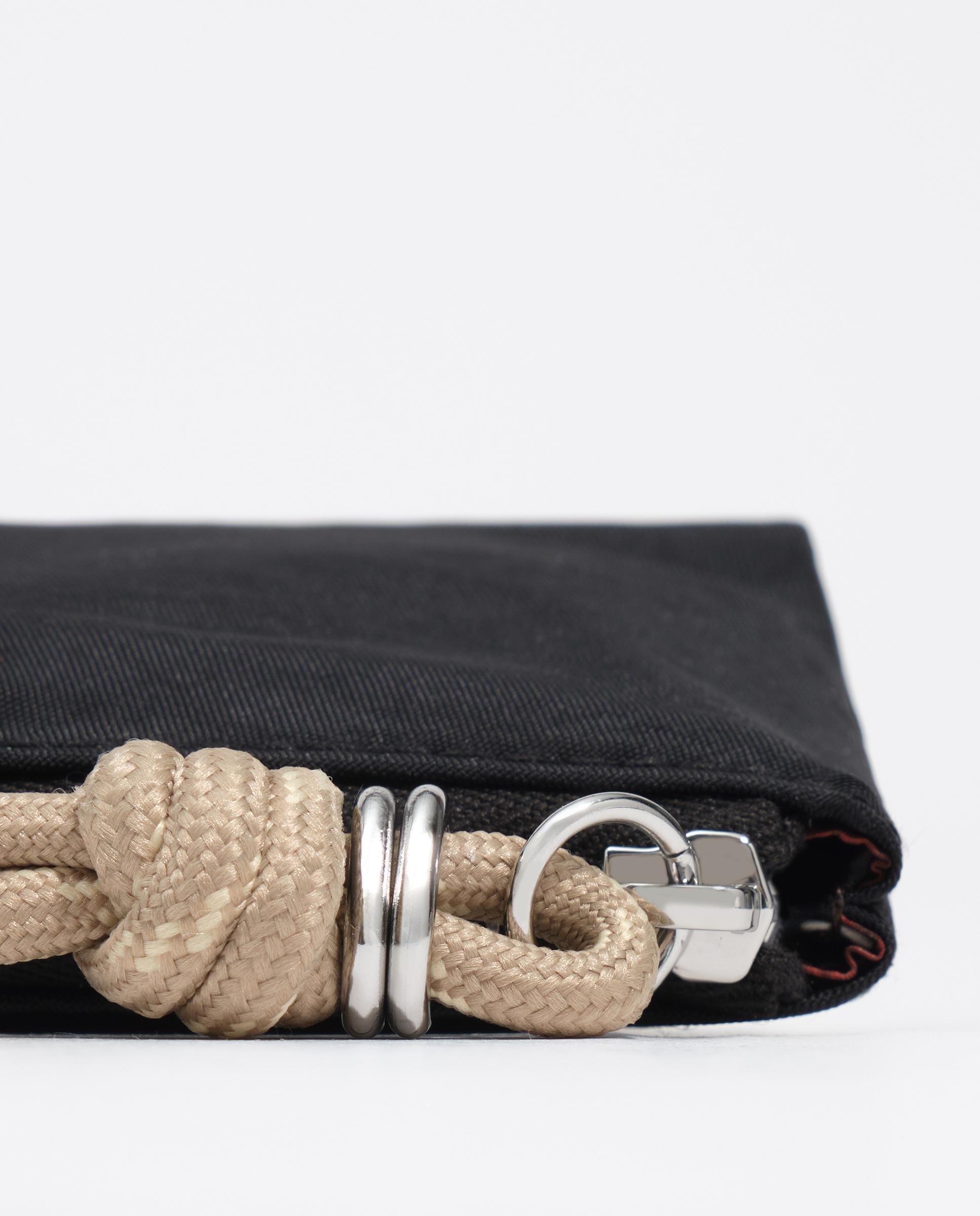 Porta-moedas com Fecho Zip Nylon Preto-2