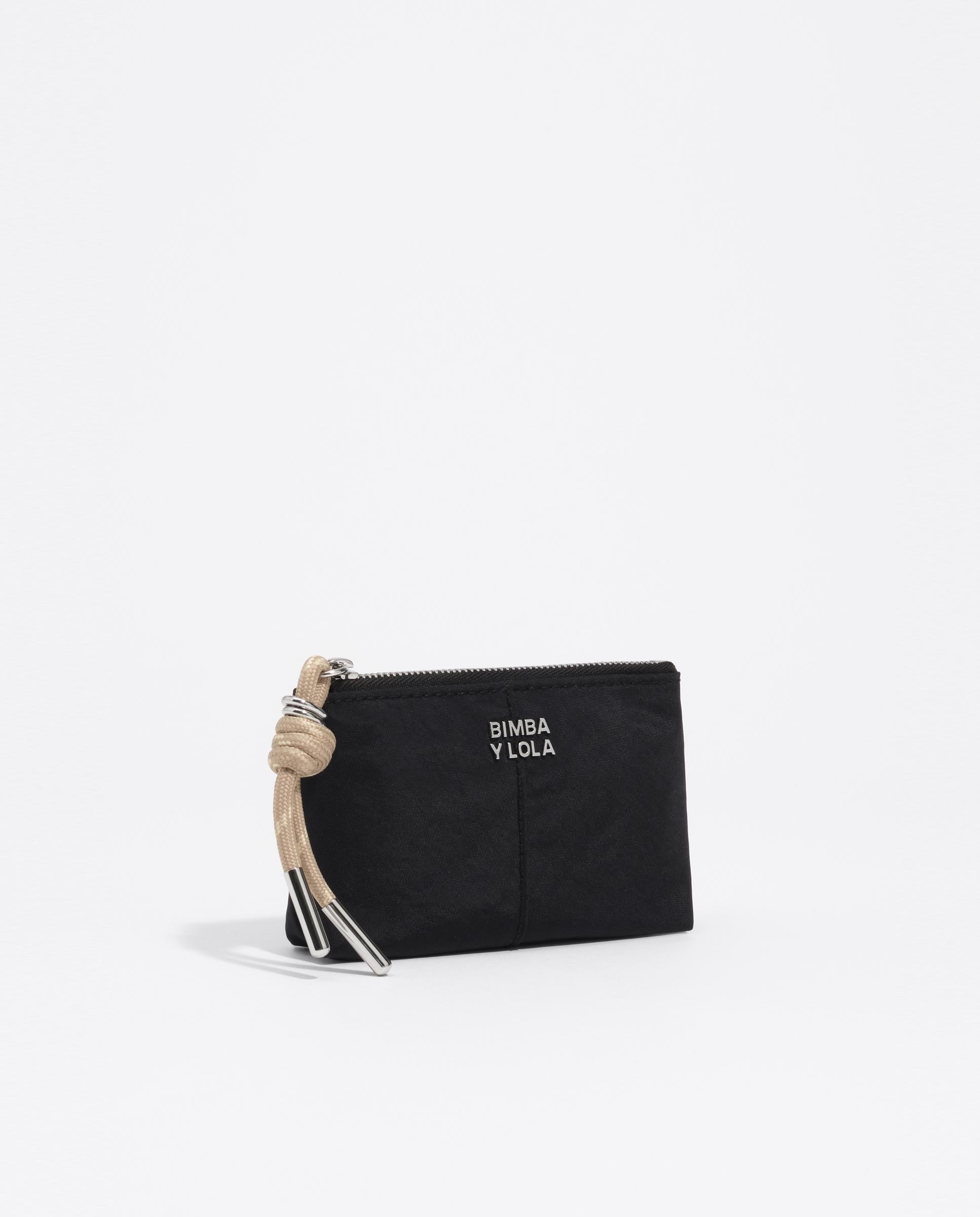 Porta-moedas com Fecho Zip Nylon Preto-5