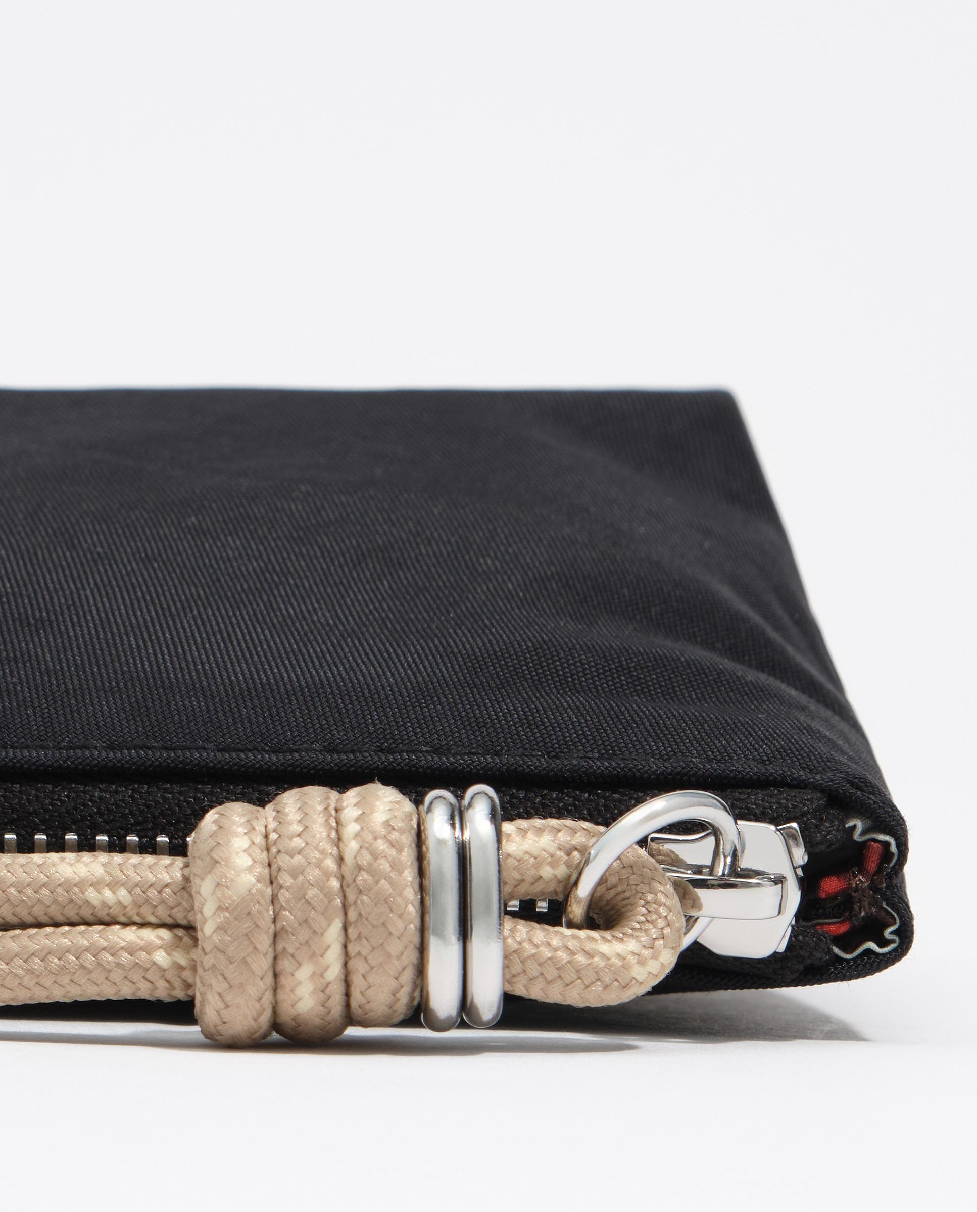 Porta-moedas com Fecho Zip Nylon Preto-2