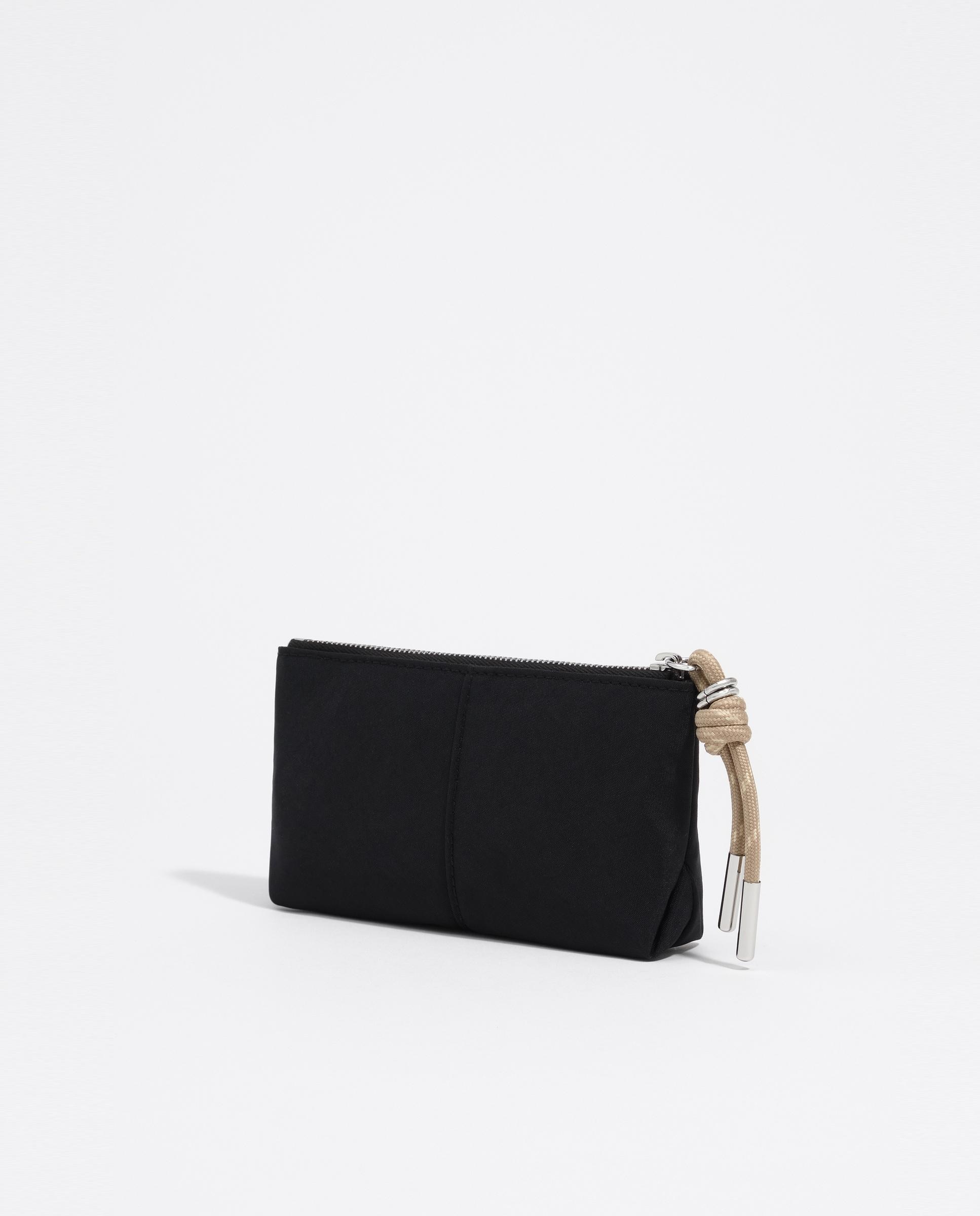 Porta-moedas com Fecho Zip Nylon Preto-4