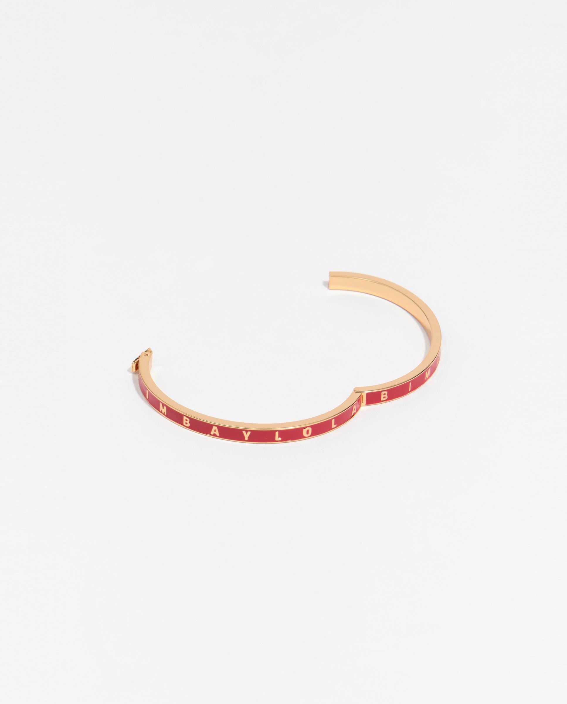 Pulseira Rígida com Logo Vermelho-3
