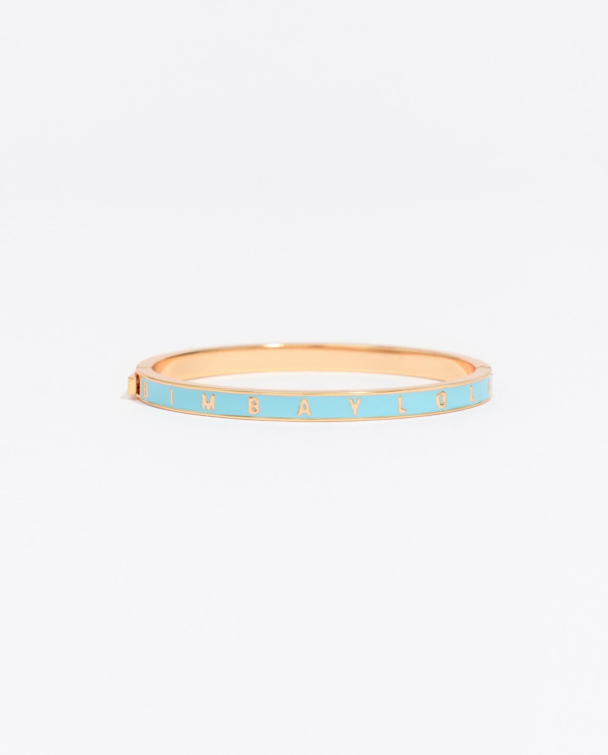 Pulseira Rígida com Logo Azul Azul-2